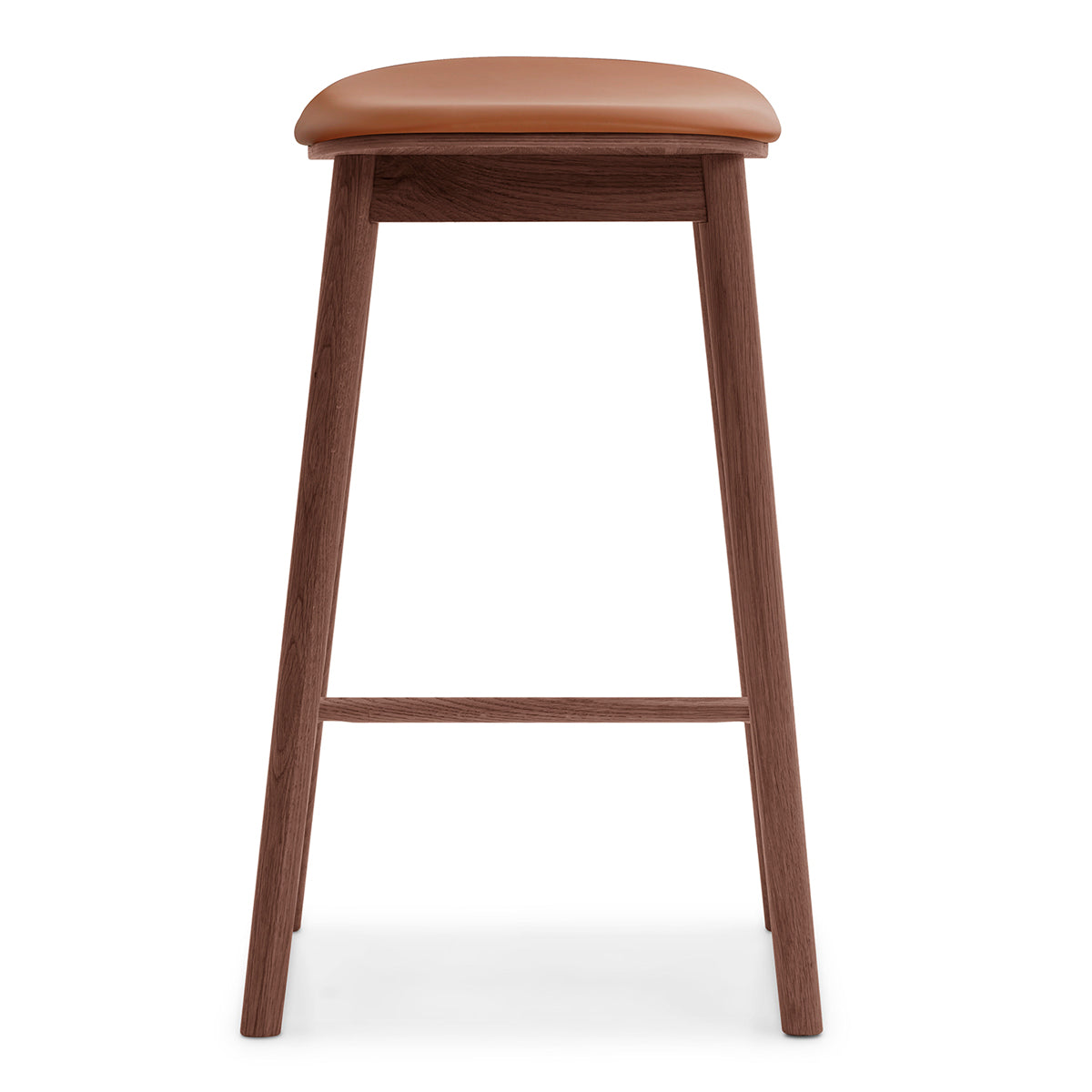 Premium Lando Leather Backless Bar Stool - Modern Counter Height Stool for Kitchen Island, Breakfast Nook & Home Bar - Comfortable PU Leather Seat with Chrome Metal Base