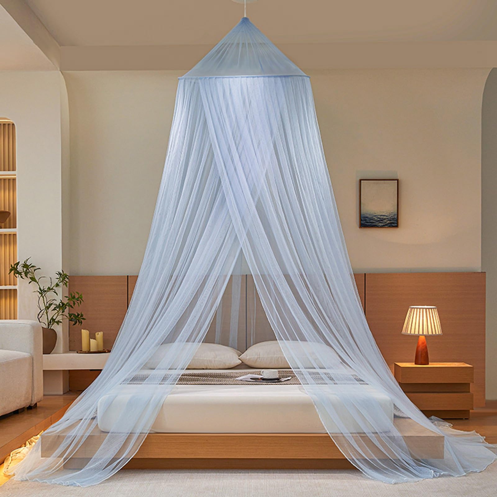 Mosquito Net for Bed - Large Canopy Bed Curtains Fits Single to California King Size | Dome Mosquito Netting Bed Tent for Girls & Kids | Princess Bed Canopy & Crib Canopy | Perfect for Nursery Decor, Bedroom Protection & Outdoor Camping
