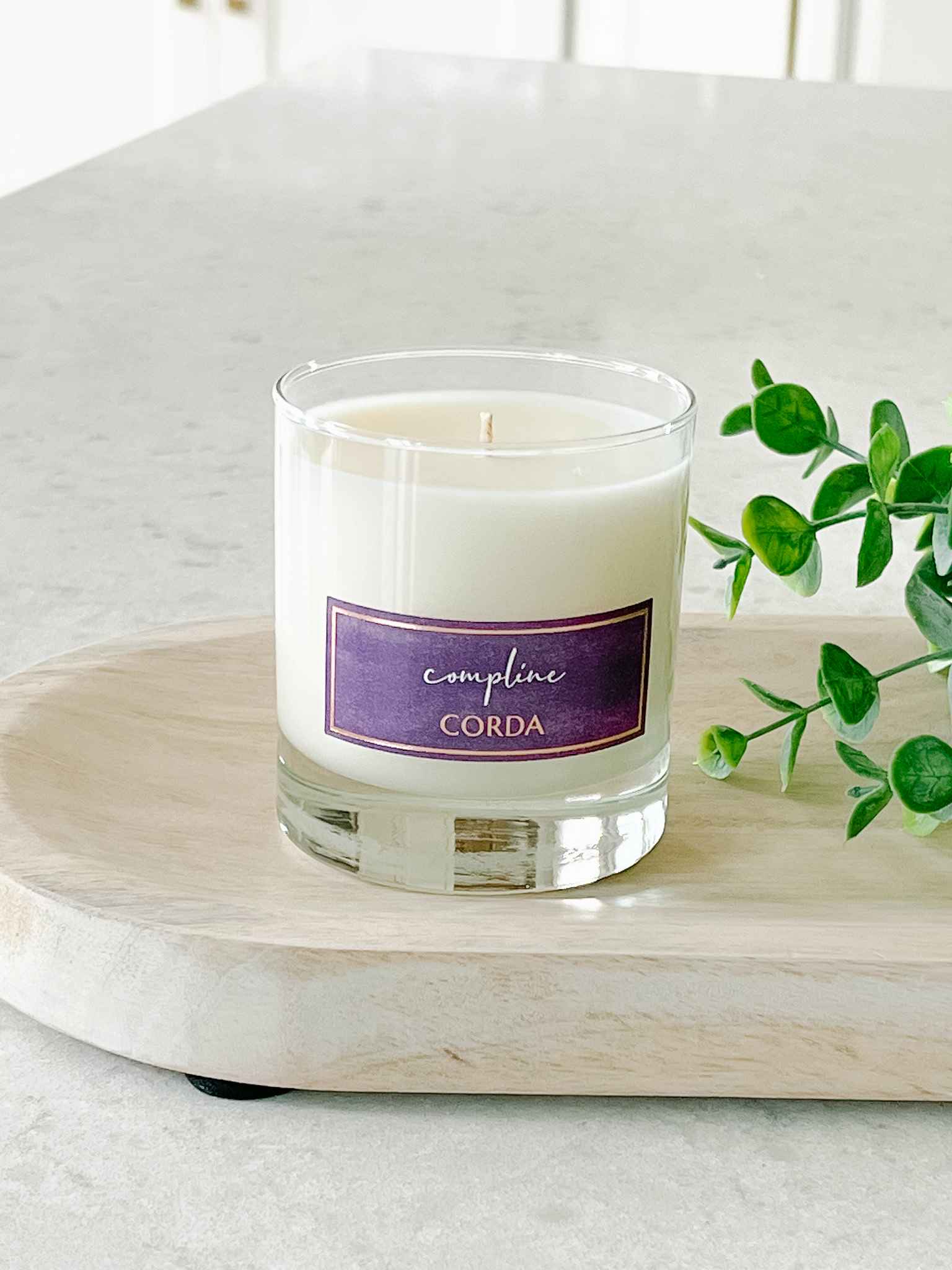 Compline Candle for Night Prayer - Dark Amber, Vanilla & Lavender Scented Soy Wax Candle | Relaxing Aromatherapy for Bedtime, Meditation & Spiritual Practices