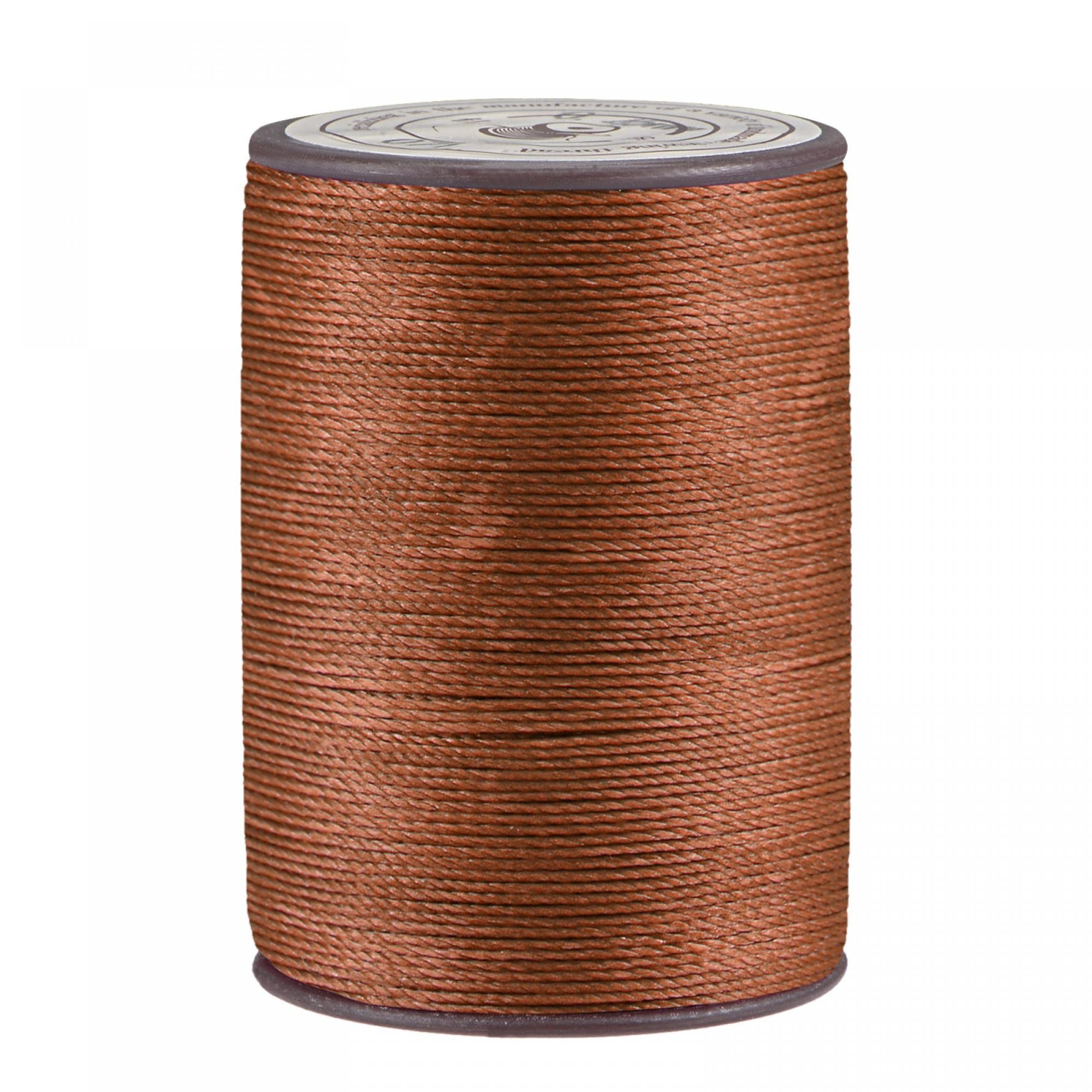 uxcell 93 Yards Thin Waxed Polyester Thread - 0.65mm Wax-Coated String for Sewing, Embroidery, Quilting & Weaving | Machine & Hand Crafting | Deep Brown Cord for DIY Projects & Textile Arts