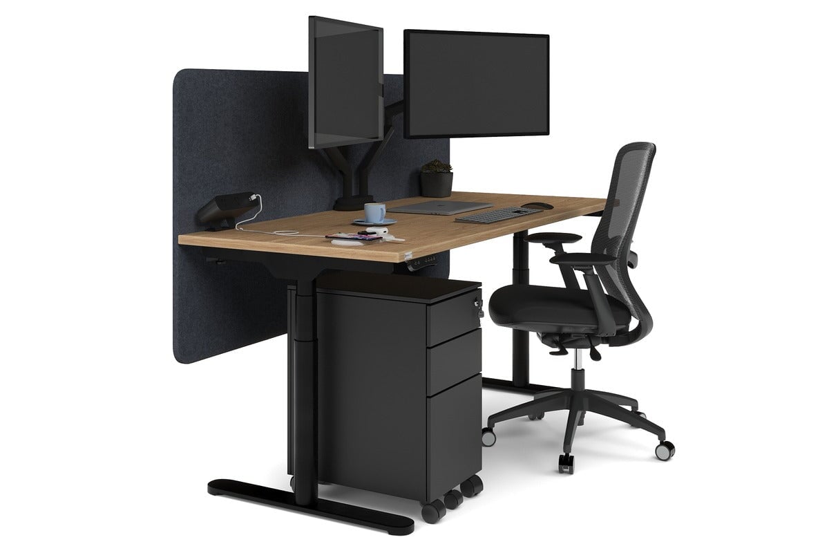 Flexi Premium Height Adjustable Single Workstation [1800L x 700W] - Ergonomic Standing Desk for Home Office, Gaming & Study - Electric Sit Stand Desk with Memory Function