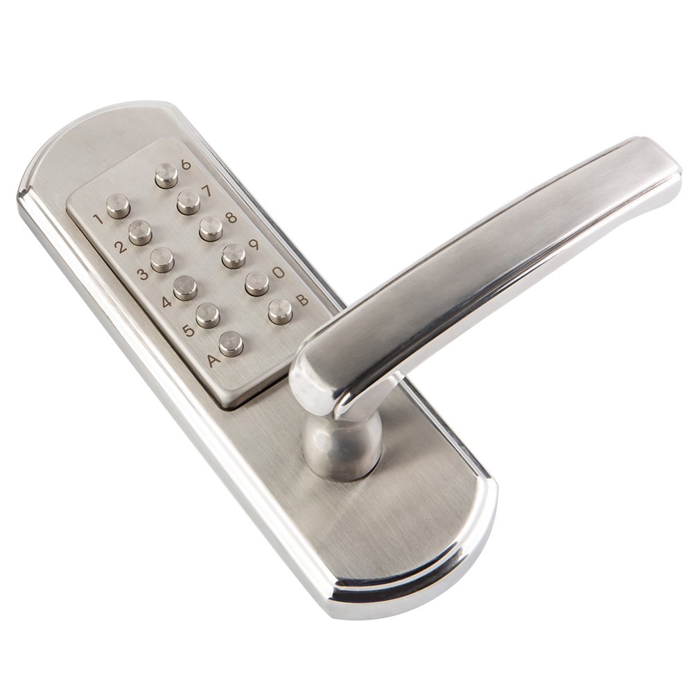 Keyless Mechanical Door Lock - Digital Keypad, Stainless Steel 304 (Left-Hand Inward Opening) for Home Security
