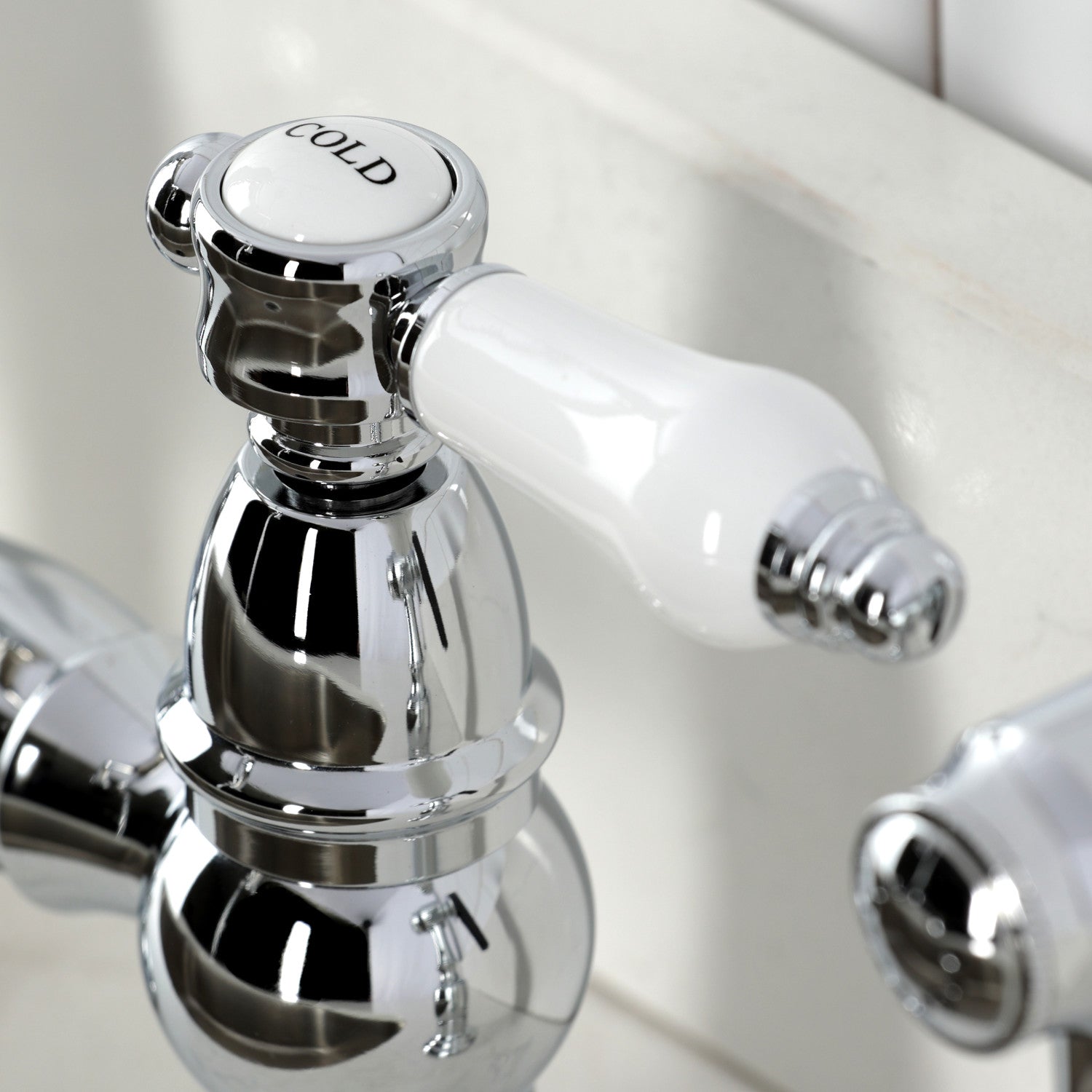 Bel Air KS3271BPLBS Two Handle 4 Hole Deck Mount Bridge Kitchen Faucet with Brass Side Sprayer, Polished Chrome - Perfect for Modern Farmhouse & Commercial Kitchens