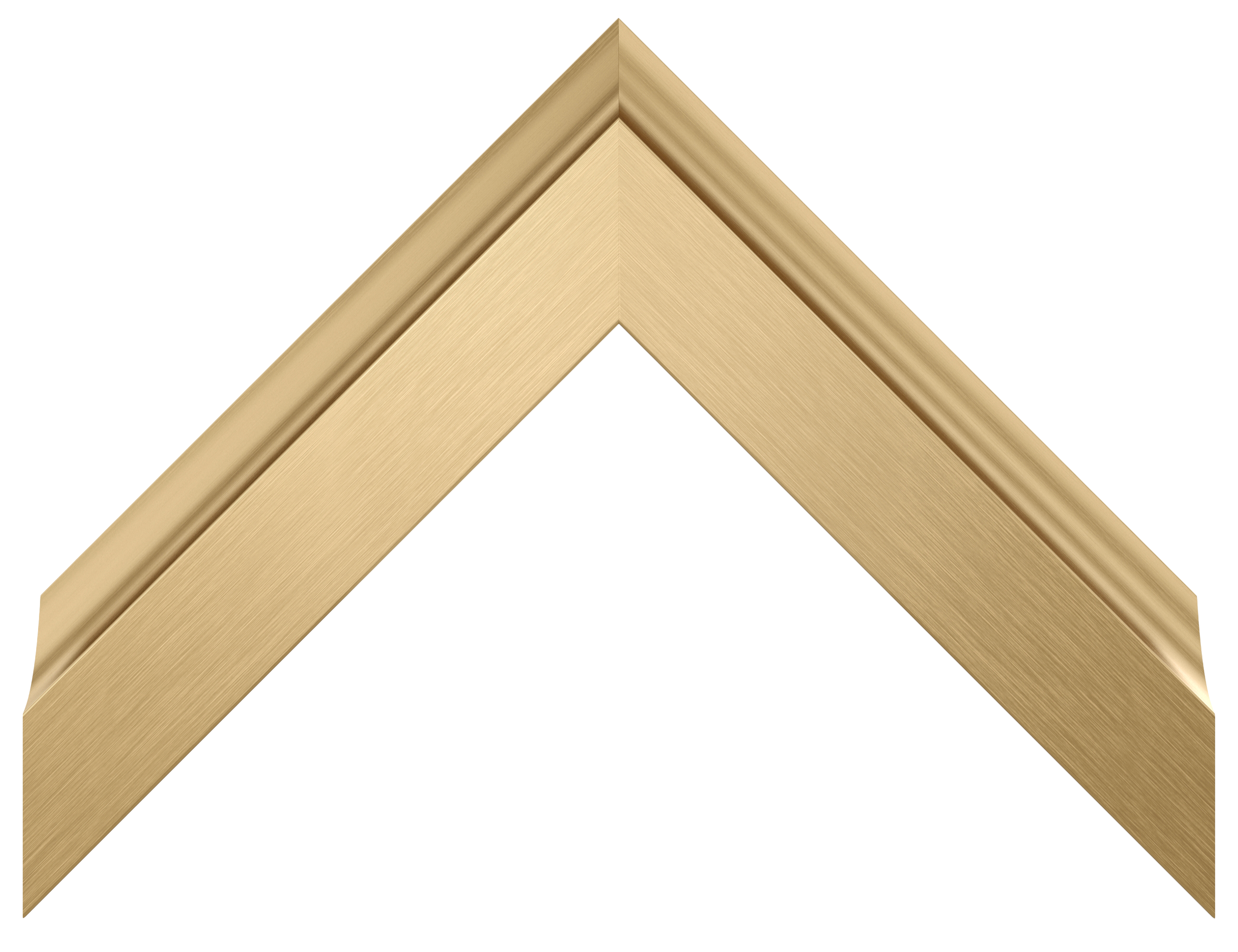 Samsung Frame TV Bezel - Pale Gold Alloy Scoop Design for 2017-2020 Models | Premium TV Frame Accessory for Living Room & Home Theater Decor