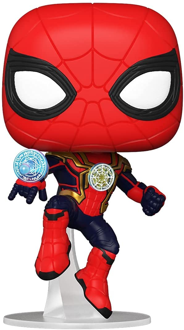Funko Pop! Marvel Spider-Man No Way Home - Spider-Man Integrated Suit Vinyl Figure with Pop Protector Case | Collectible Action Figure for Marvel Fans, Home Decor, Office Display & Gift Idea
