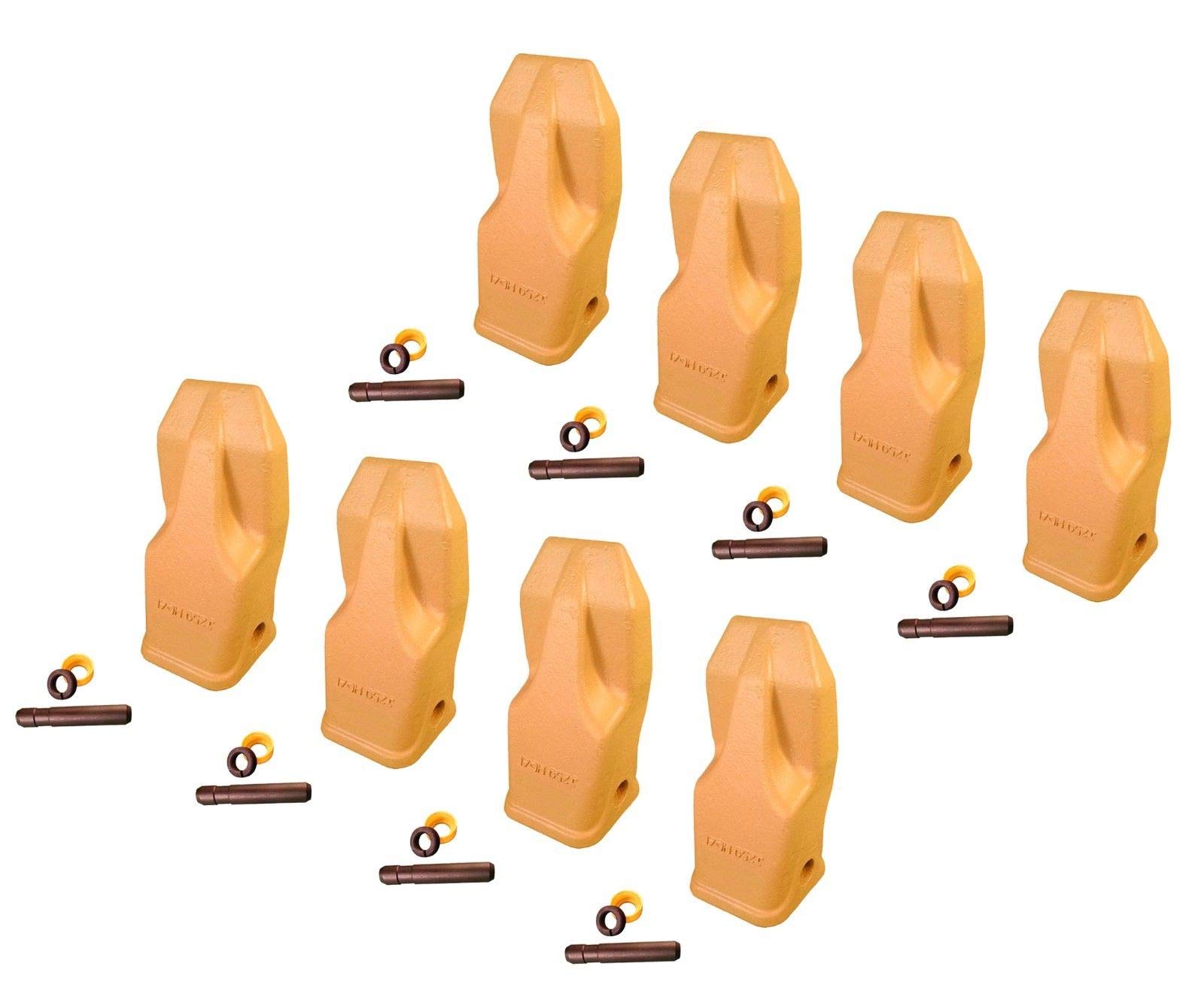 Heavy Duty Abrasion Resistant Loader Bucket Teeth with Pins - J250HDAL Replacement for Caterpillar J250 - Perfect for Excavator, Tractor & Construction Equipment