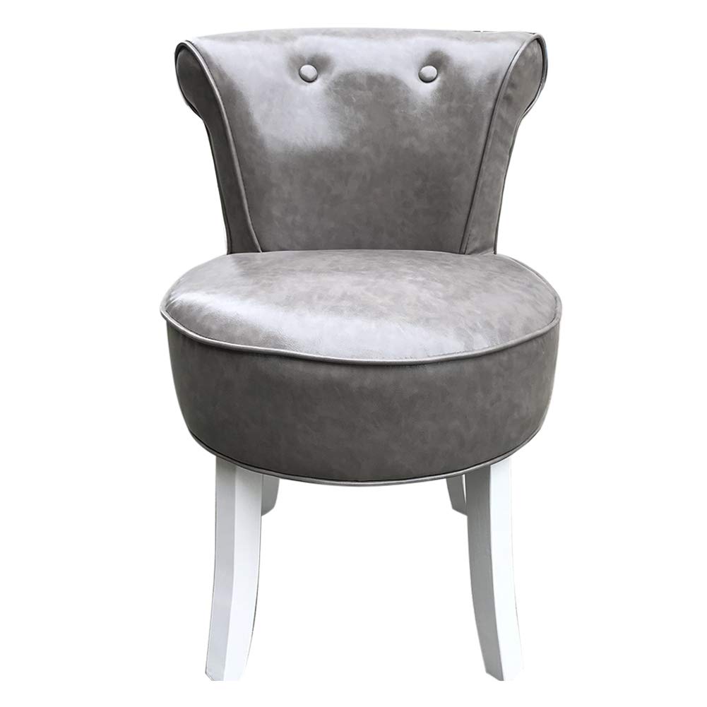 Vanity Benches with High Back & Fan Back Design, European Solid Wood Dressing Chair with High Resilience Sponge - Perfect for Dressing Room, Living Room, Bedroom & Restaurant Decor