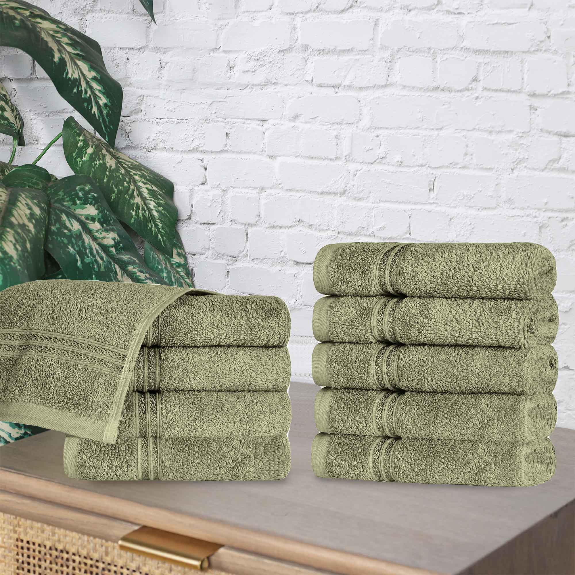 Premium Egyptian Cotton Face Towels - Ultra Soft & Highly Absorbent Bath Towel Set of 10 | Gentle for Sensitive Skin, Perfect for Spa, Gym & Luxury Bathroom Essentials