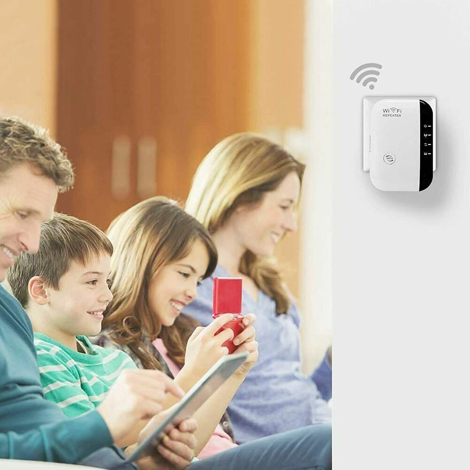 WiFi Extender - Long Range Wireless Signal Booster & Internet Amplifier for Home | Easy Setup WiFi Repeater to Extend Network Coverage | Perfect for Large Houses, Offices & Gaming Rooms