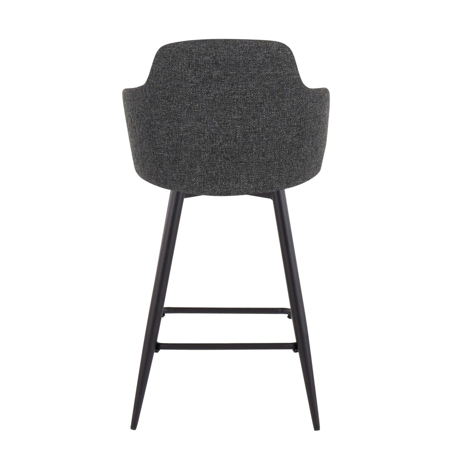 LumiSource Boyne Counter Stools - Set of 2 Kitchen Island Bar Stools, Counter Height Chairs for Kitchen Counter, Durable & Stylish Bar Stools for Home, Office, and Cafe Use