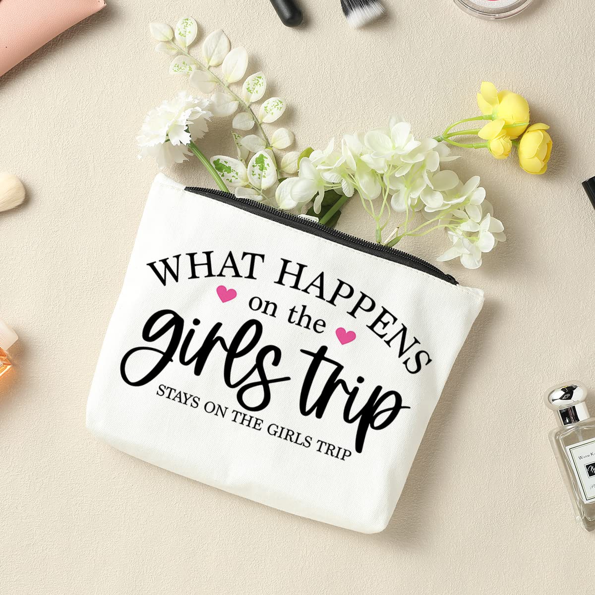 Stylish Travel Makeup Bag - Perfect Graduation Gift, Best Friend Gift & Sister Trip Present - Cosmetic Organizer Pouch with Zipper - Great for Christmas, Birthday & Friendship Gifts - Ideal for Travel, Daily Use & Gift-Giving Occasions