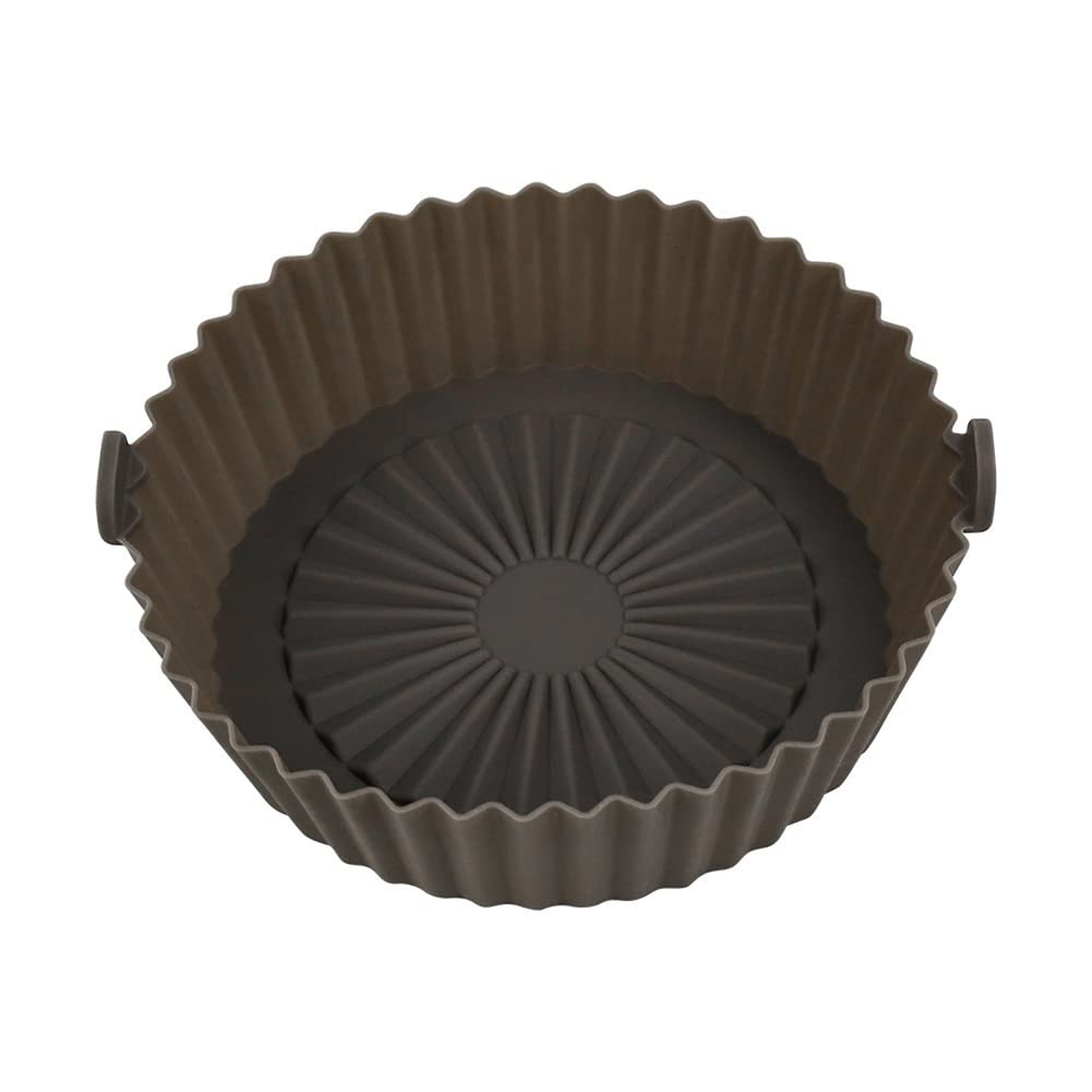 Non-Stick Silicone Air Fryer Baking Pan - Reusable Oven Accessories for Air Fryers, Perfect for Baking, Grilling & Microwave - Family Kitchen Essential, Parchment Paper Replacement - Ideal for Healthy Cooking, Meal Prep & Party Snacks