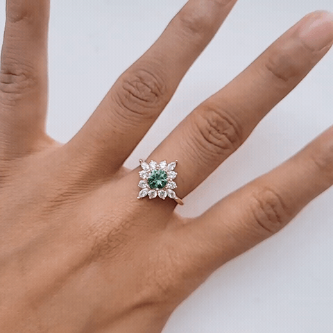Anna Ring - Light Emerald Green Cubic Zirconia Sterling Silver Ring for Women | Elegant Jewelry Gift for Birthday, Anniversary & Special Occasions
