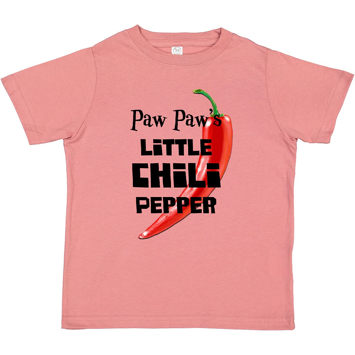 Inktastic Paw Paw's Little Chili Pepper Toddler T-Shirt - Cute Baby Boy & Girl Clothes for Playdates, Daycare & Family Photos | Soft Cotton Tee for 1-3 Year Olds