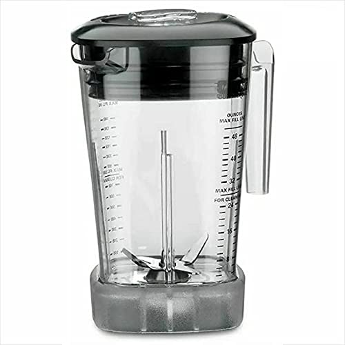 034540 Replacement Blender Jar for Waring CAC93X - Clear 48 oz with Lid & Cutting Assembly - Perfect for Smoothies, Soups & Food Prep