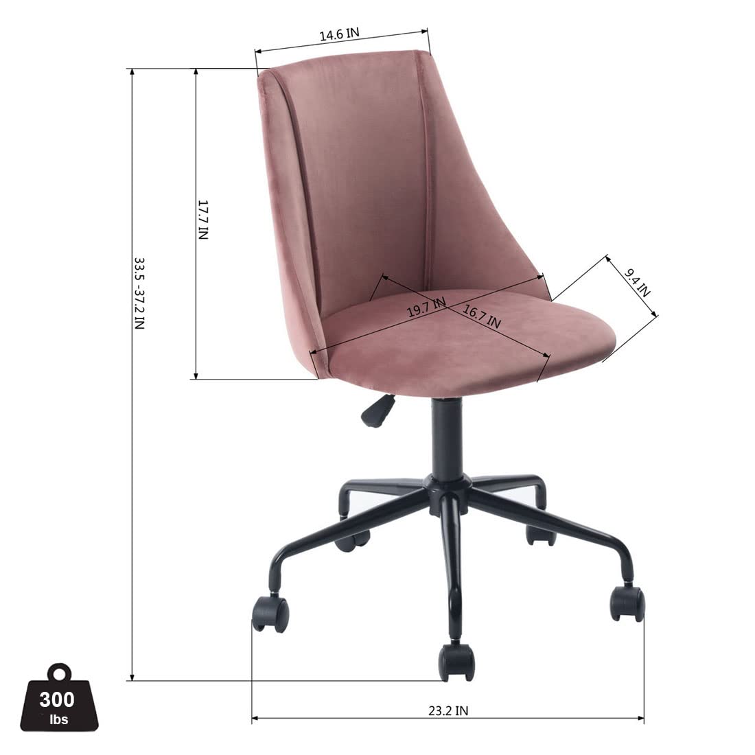 Ergonomic Home Office Chair with Lumbar Support & Armrests - 360° Swivel Rolling Computer Desk Chair, Breathable Fabric (Red) - Perfect for Remote Work, Gaming & Study Sessions