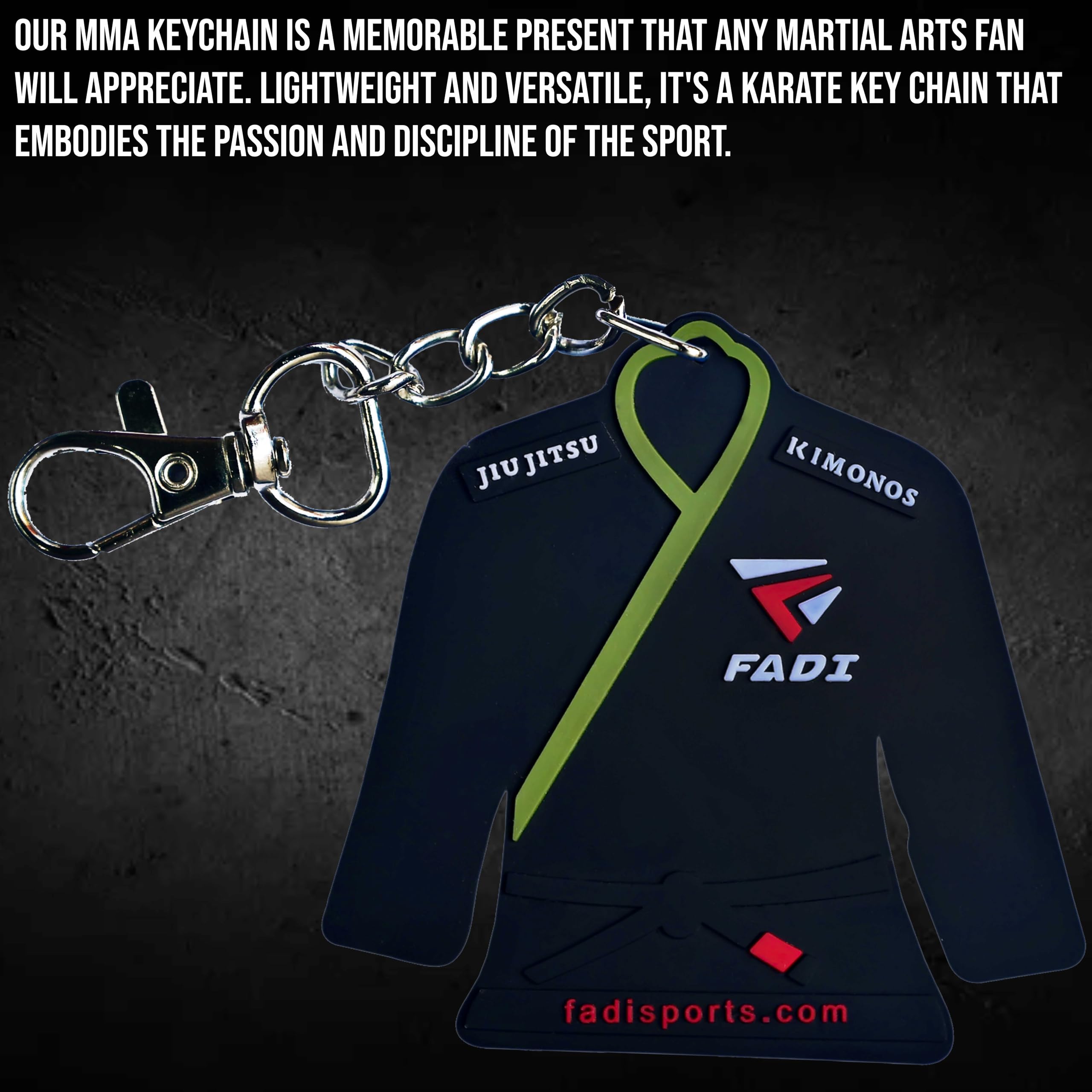 Brazilian Jiu Jitsu Keychain - Durable Rubber BJJ Gi Design Keyring, Lightweight Martial Arts Accessory for Men & Women - Perfect for Gym Bags, Backpacks, and Jiu Jitsu Enthusiasts