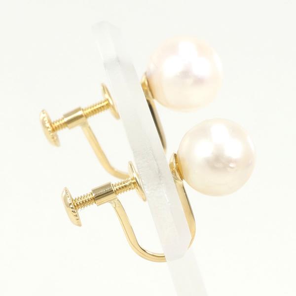 18K Yellow Gold Pearl Earrings for Women - Classic Elegant Stud Earrings with Real Pearls - Perfect for Weddings, Parties & Special Occasions