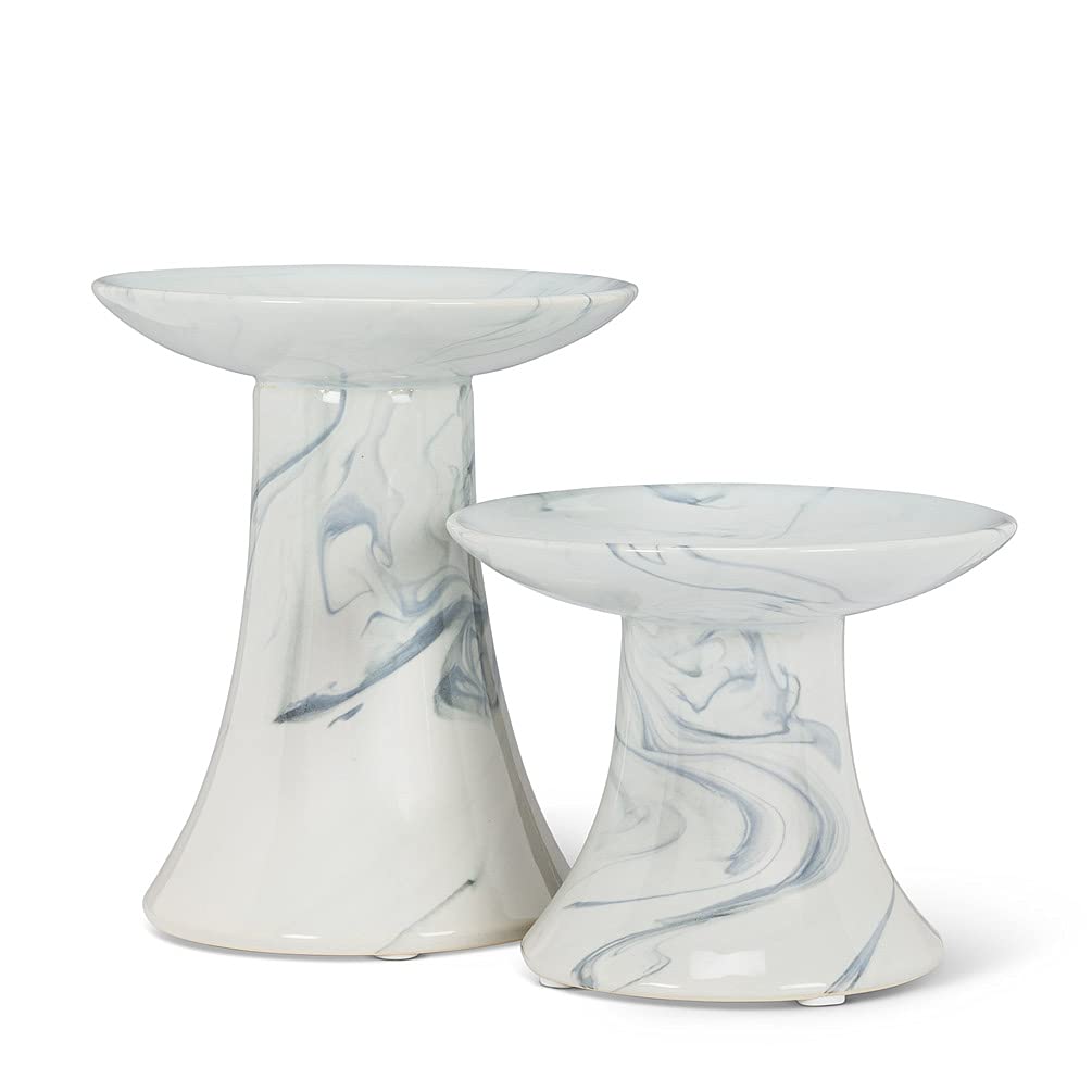 Abbott Collection Medium Cone Pillar Candle Holder - Elegant Home Decor for Dining Table, Wedding, and Party Centerpieces