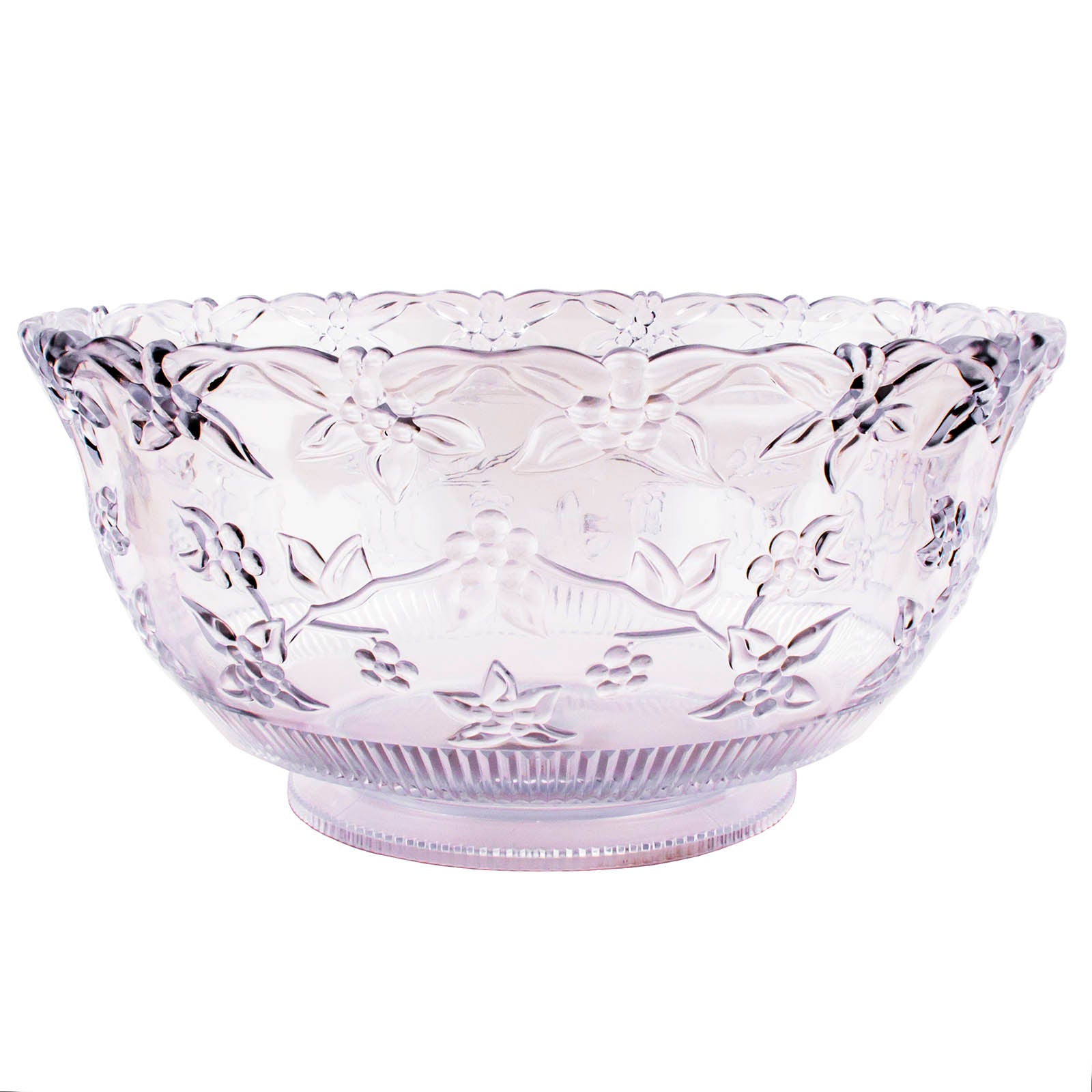 Premium Embossed Punch Bowl Set - Elegant Glass Serving Bowl for Parties & Events - Choose from Multiple Size Options - Perfect for Weddings, Holidays & Special Occasions