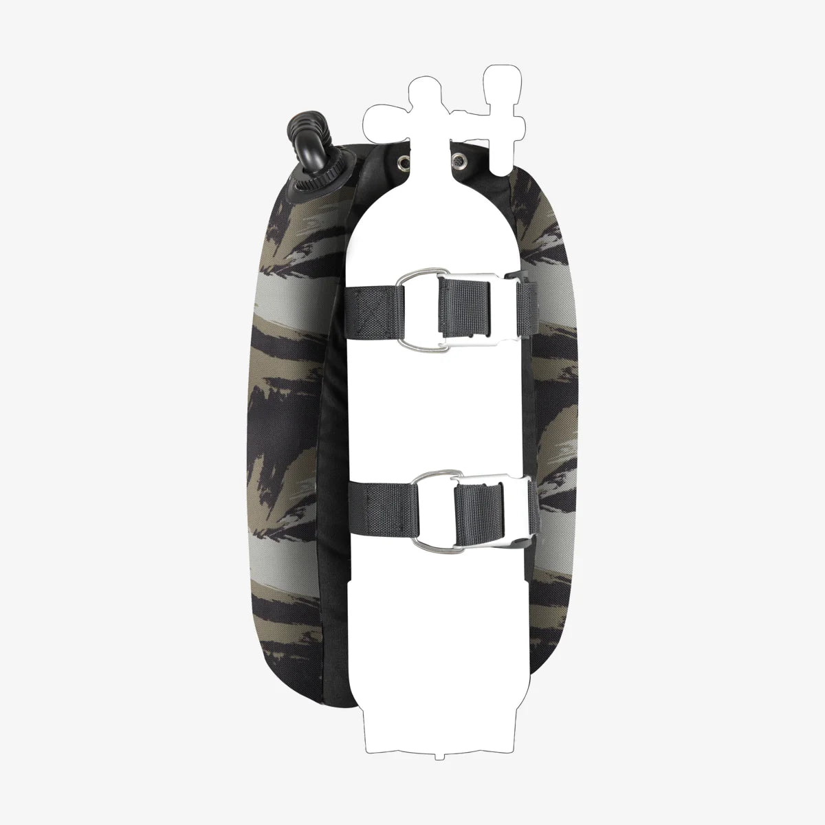 Mares XR Line Tactical Green Single Backmount Scuba Diving BCD Set - Perfect for Recreational & Technical Diving Adventures