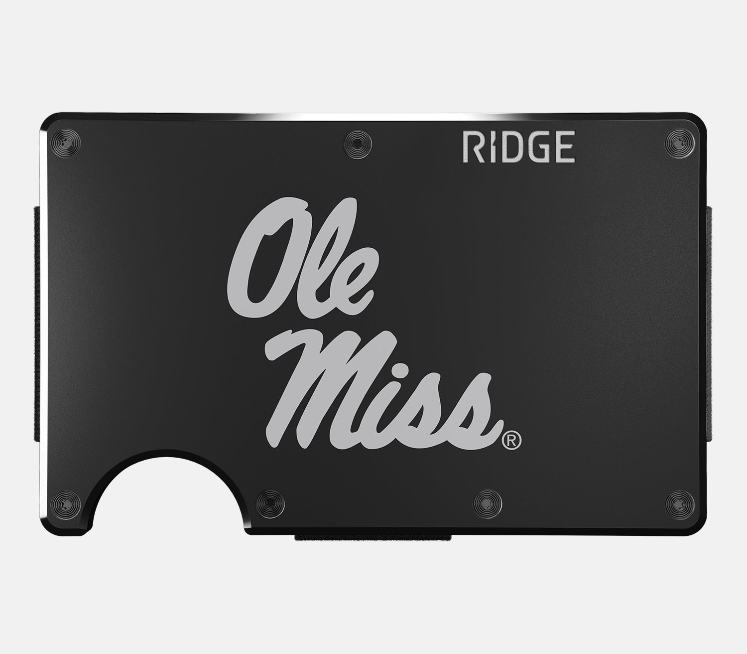 Ridge Wallet for Men - Slim RFID Blocking Front Pocket Wallet - Ole Miss Rebels College Team Design - Perfect for Everyday Carry & Gifts