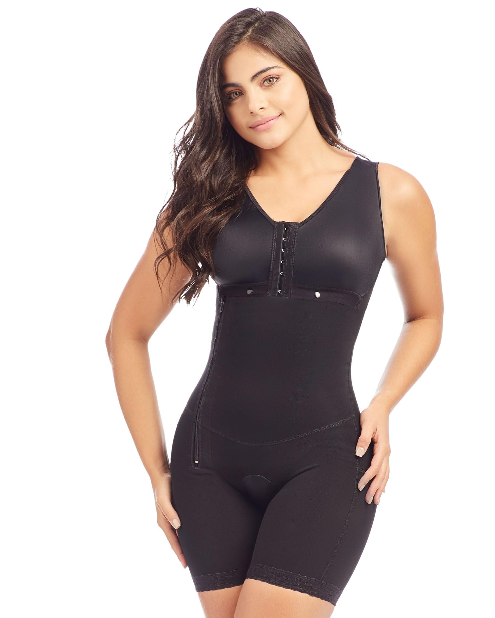 DPRADA Fajas 11215 Post-Surgery Full Body Shaper - Abdomen Compression Garment with Built-in Bra for Women | Waist Trainer & Shapewear for Recovery, Tummy Control & Everyday Wear