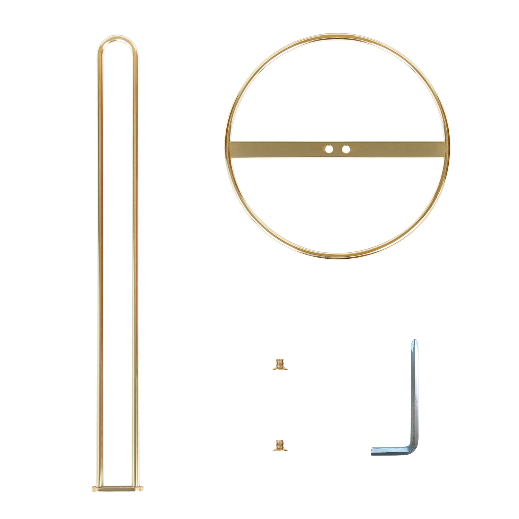 OBODING Gold Paper Towel Holder - Countertop Kitchen Organizer for Standard & Large Rolls | Durable Metal Towel Stand for Kitchen, Bathroom, Office & RV Use (Gold)