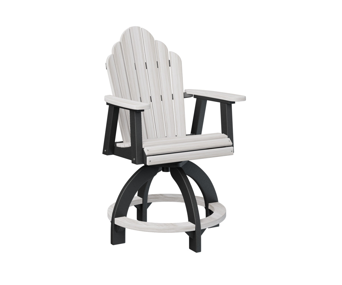 Berlin Gardens Cozi Back Swivel Counter Chair - Adjustable Height Bar Stool with Padded Seat for Kitchen Island, Breakfast Nook & Home Bar - Comfortable Modern Dining Furniture