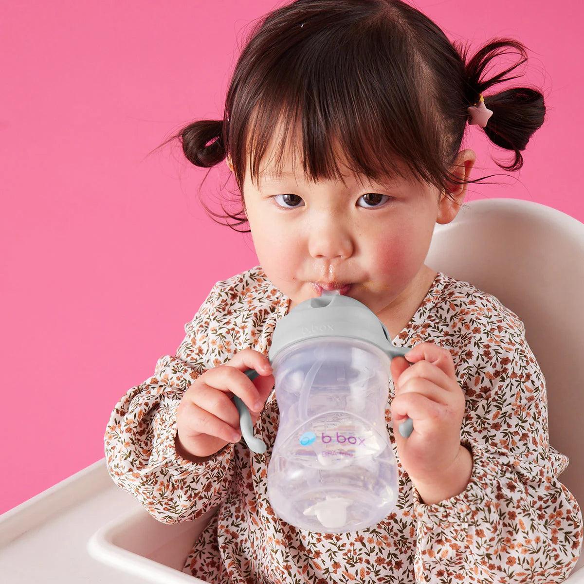 b.box Baby & Toddler Sippy Straw Cup 8oz/240ml - Leak Proof Spill Proof Drinking Cup for Infants & Kids - Perfect for Daycare, Travel & On-the-Go Hydration