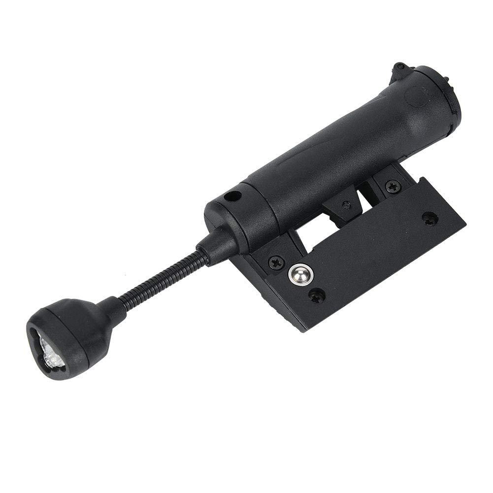 Tactical Helmet Flashlight with 4 Modes - Rechargeable LED Headlamp for MICH 2000/FAST Helmets & MOLLE System - Perfect for Night Operations, Camping & Outdoor Adventures (NE05006-BK)