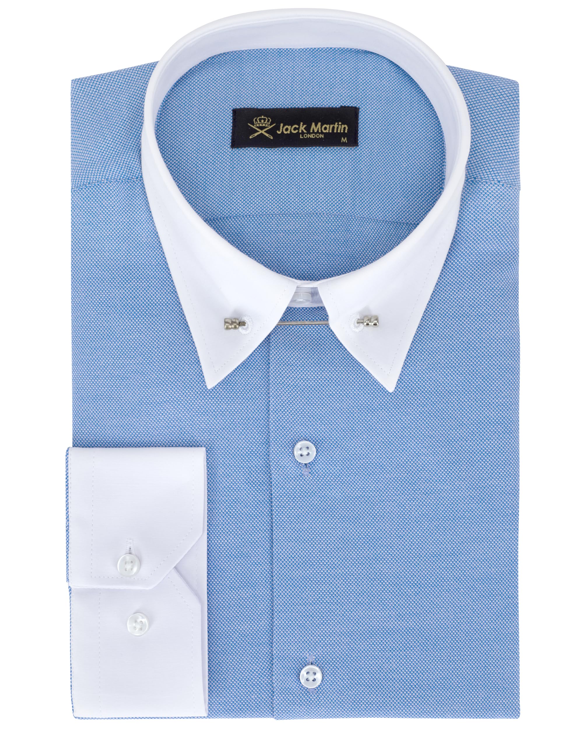 Men's Pin Collar Long Sleeve Dress Shirts | Stylish Button Up Shirts for Work, Office & Formal Occasions