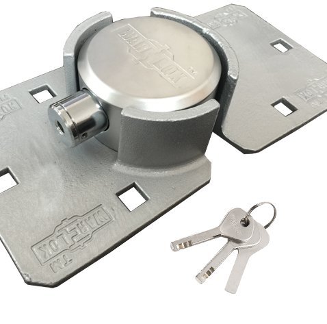 PKH-10 Heavy Duty Puck Lock and Hasp Bundle - High Security Hidden Shackle Lock with Hardened Steel Construction - Ideal for Toolboxes, Storage Units, and Industrial Equipment Protection