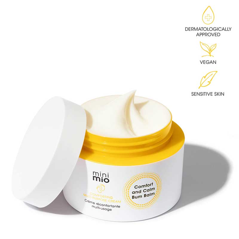 Mama Mio Mini Mio Comfort & Calm Bum Balm - Organic Diaper Rash Cream for Babies - Soothes & Protects Sensitive Skin - Perfect for Diaper Changes & Nighttime Care