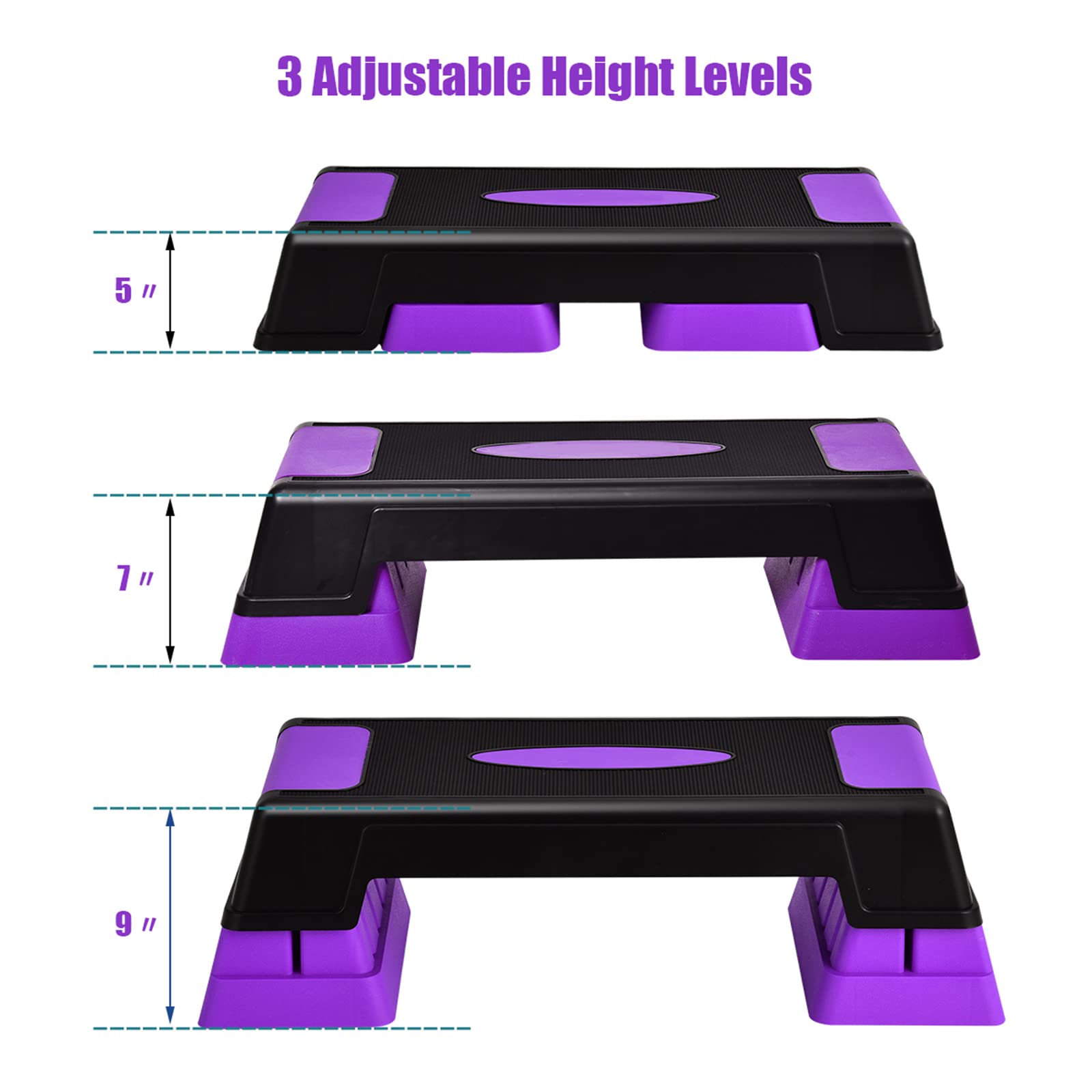 Aerobic Step Platform with Adjustable Risers (5
