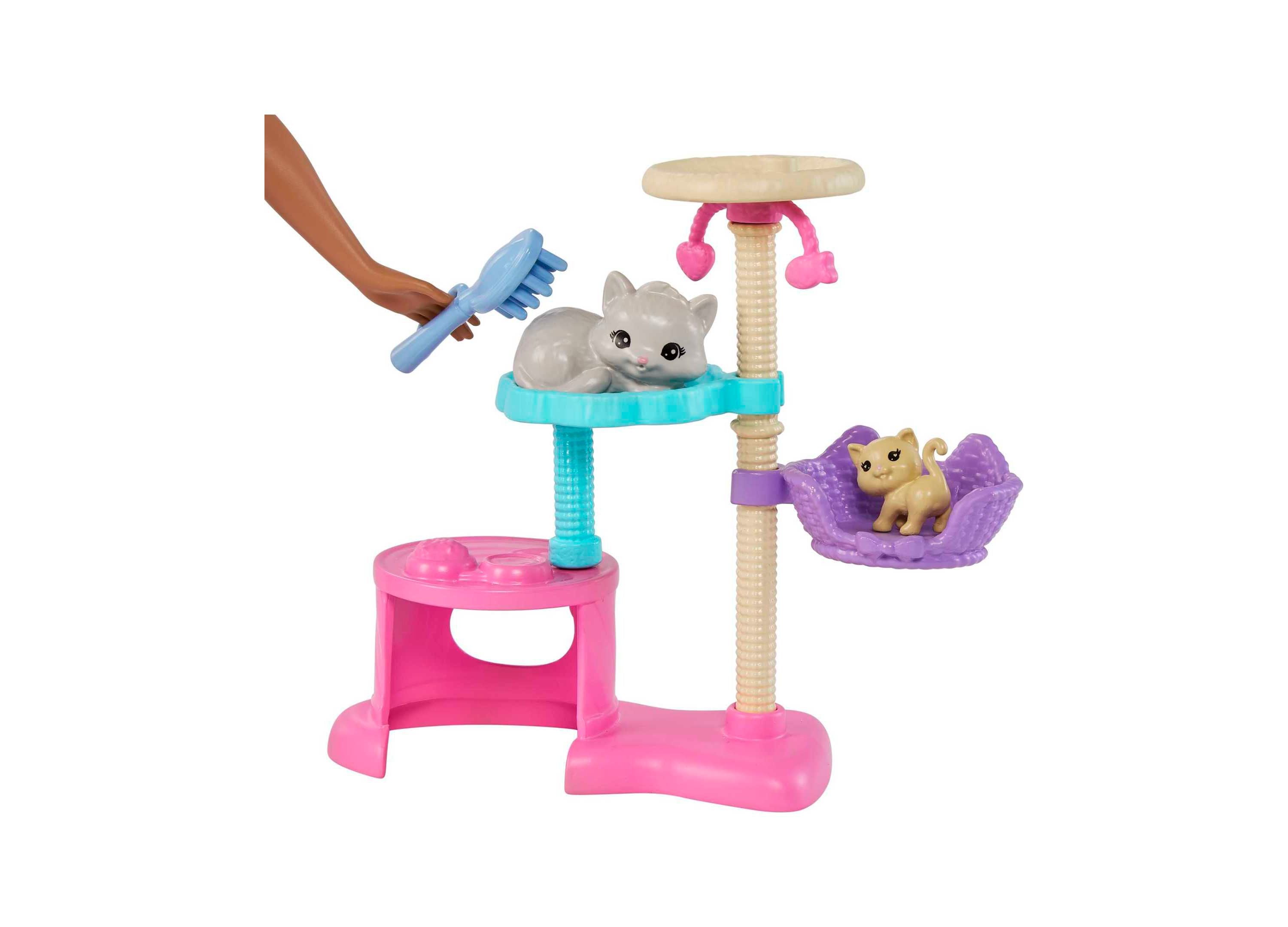 Barbie Kitty Condo Playset with Doll, Pets & Accessories - Interactive Dollhouse for Kids | Pretend Play & Storytelling Fun