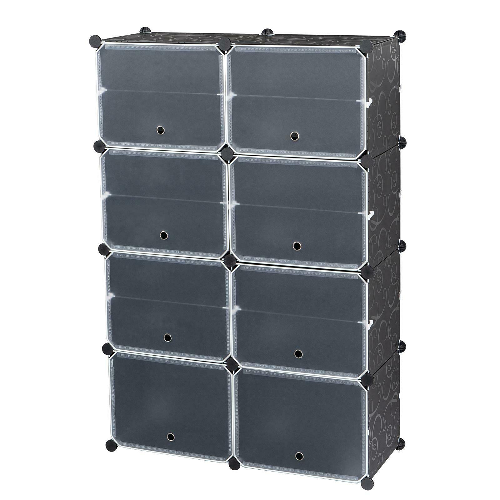 PODB Storage Cube Organizer - 6-Pack Plastic Shelf & Drawer for Closet, Shoes, Toys & Home Organization | Space-Saving Storage Solution for Bedroom, Office & Kids Room