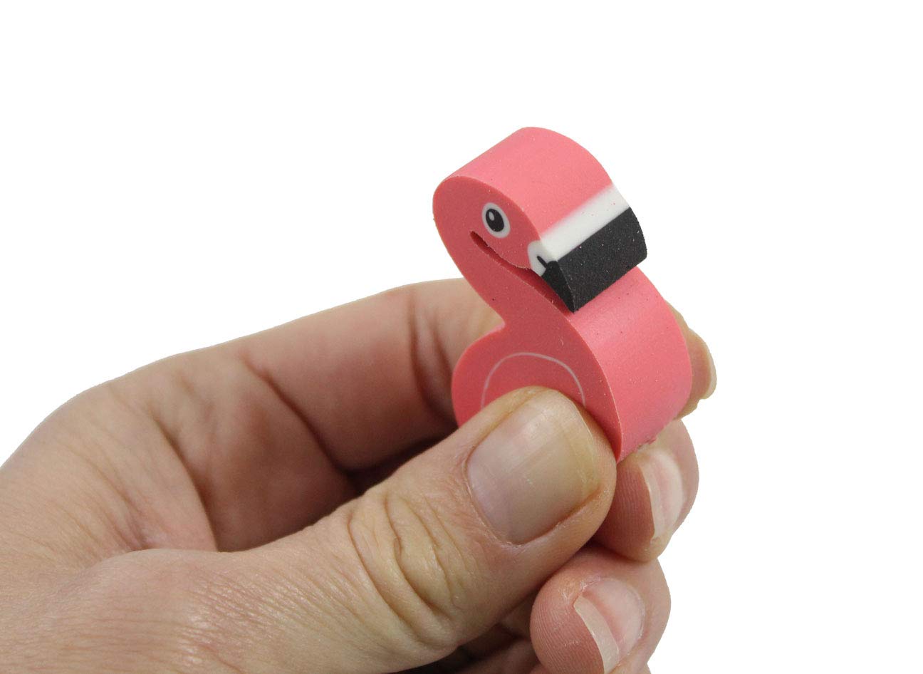 Large Flamingo Pencil Top Erasers - Cute Novelty Erasers for School, Classroom Supplies, Math Counters, Sorting Activities & Party Favors | Fun Pencil Toppers for Kids, Teachers & Office Use