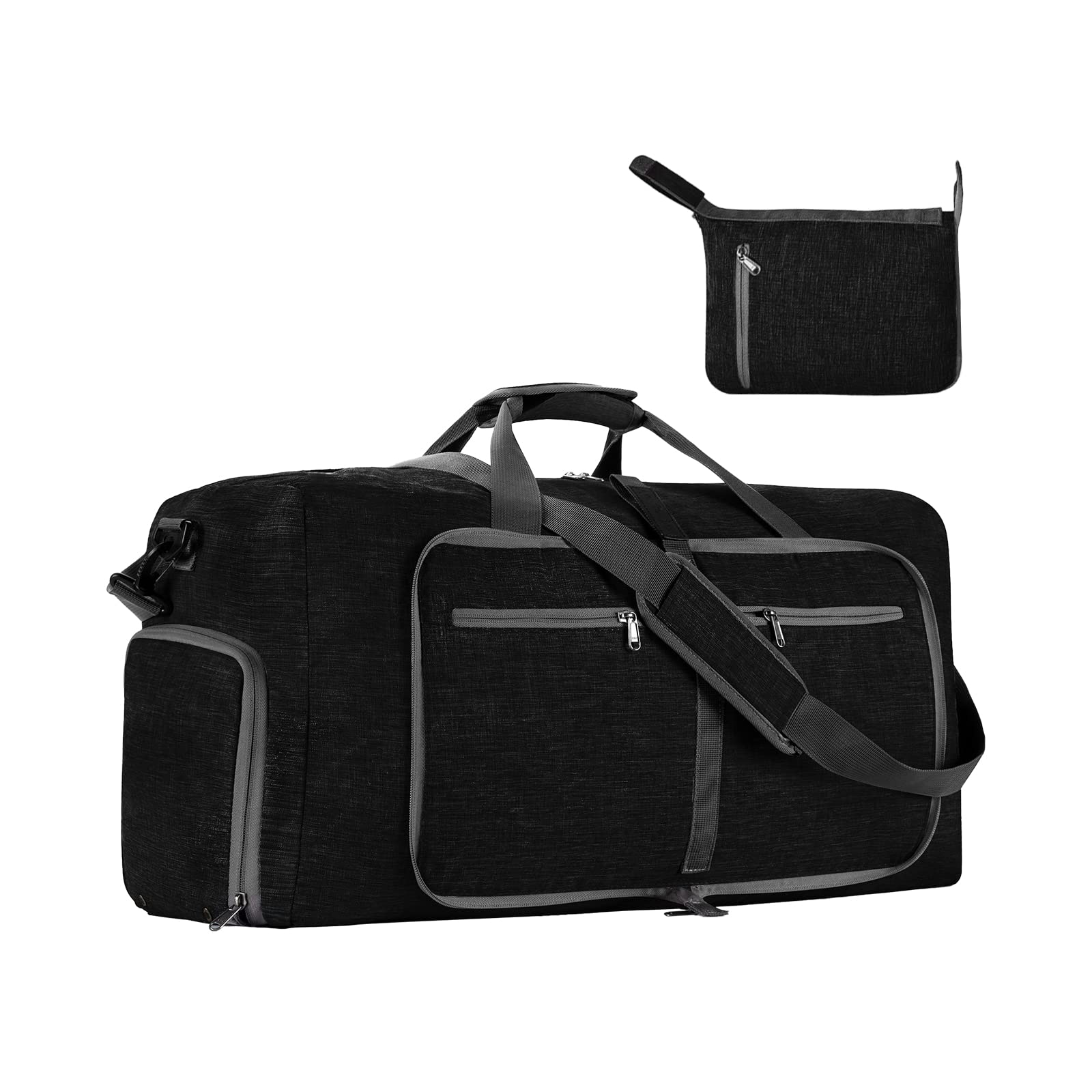 LE FUTUR 115L Foldable Travel Duffle Bag with Shoes Compartment - Lightweight Packable Duffel for Gym, Sports & Weekend Trips - Easy Storage Travel Bag for Men & Women - Perfect for Airplane, Camping & Beach Vacations