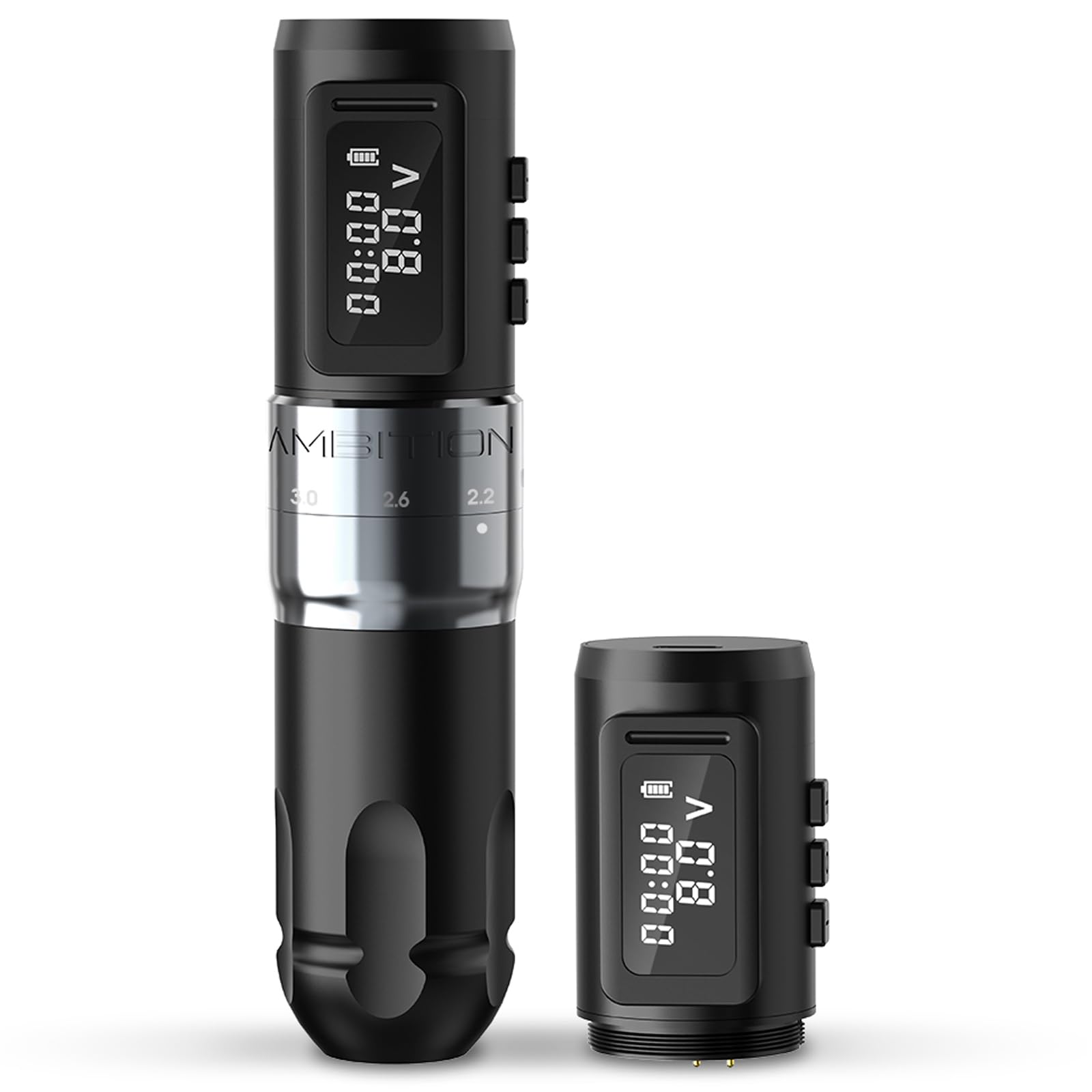 Professional Rotary Cartridge Tattoo Machine Pen - Ambition MARS-U Wireless Tattoo Gun with Adjustable Stroke, 1800mAh Power Coreless Motor & Digital LED Display | Perfect for Tattoo Artists, Body Art Professionals & Studio Use