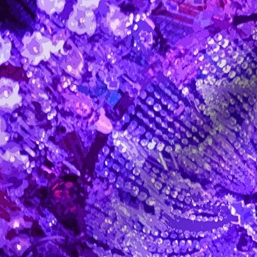 Dark Purple Crystal Printed Upholstery Velvet Fabric by The Yard - Premium Spoonflower Fabric for Home Decor, Furniture Upholstery & Apparel | Perfect for Curtains, Sofas, Dresses & DIY Crafts