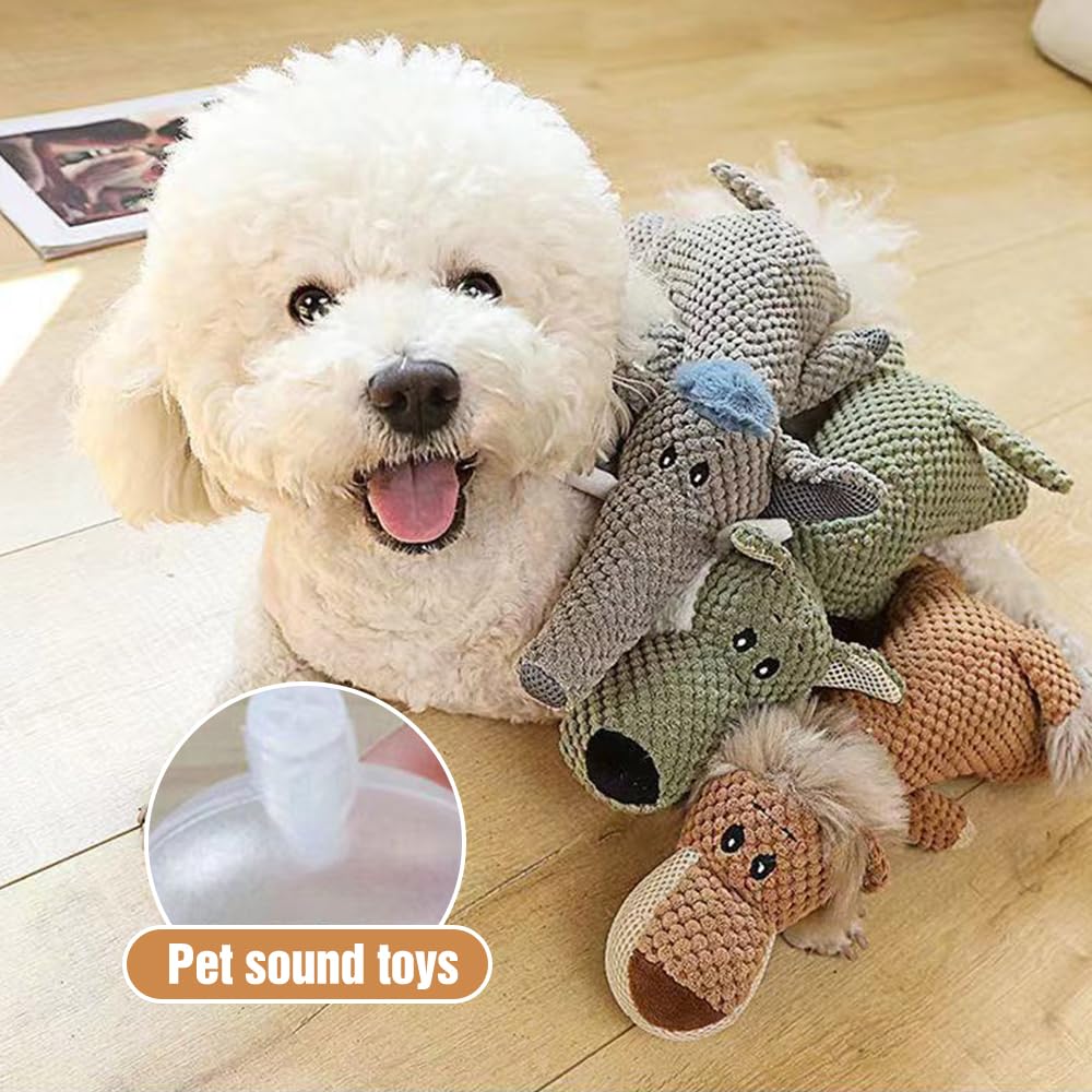 2025 Indestructible Dog Plush Chew Toys for Aggressive Chewers - Durable Squeaky Puppy Toys for Small, Medium & Large Breeds - Perfect for Boredom Relief, Training & Playtime