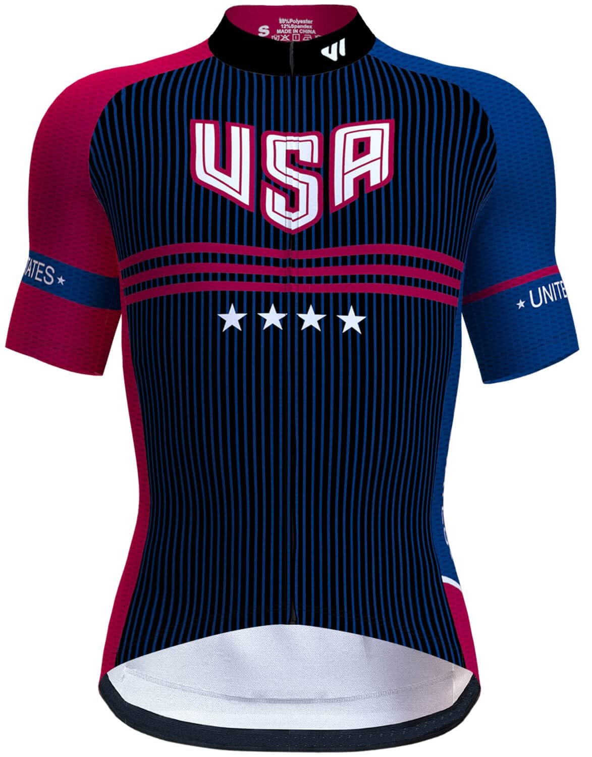 USA Cycling Jersey for Men - Breathable Quick Dry Short Sleeve Bike Shirt with American Flag Design | Perfect for Road Biking, Mountain Cycling & Outdoor Sports Activities