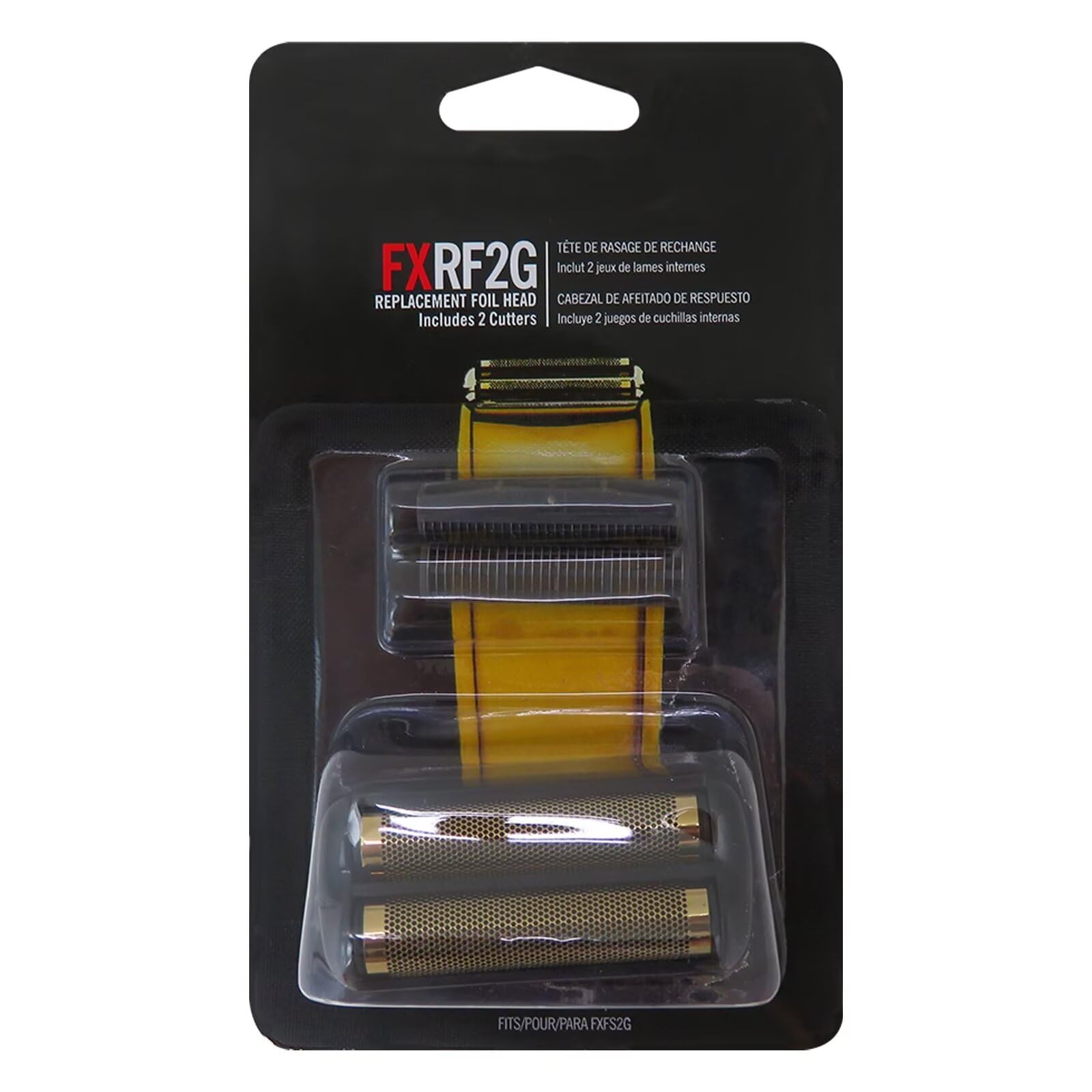 Replacement Foil and Cutter for Barberology FXFS2 Electric Shaver - Double Foil Shaver Replacement Head for PRO Barberology Razors (Bright Black) - Perfect for Professional Barbers & Home Grooming