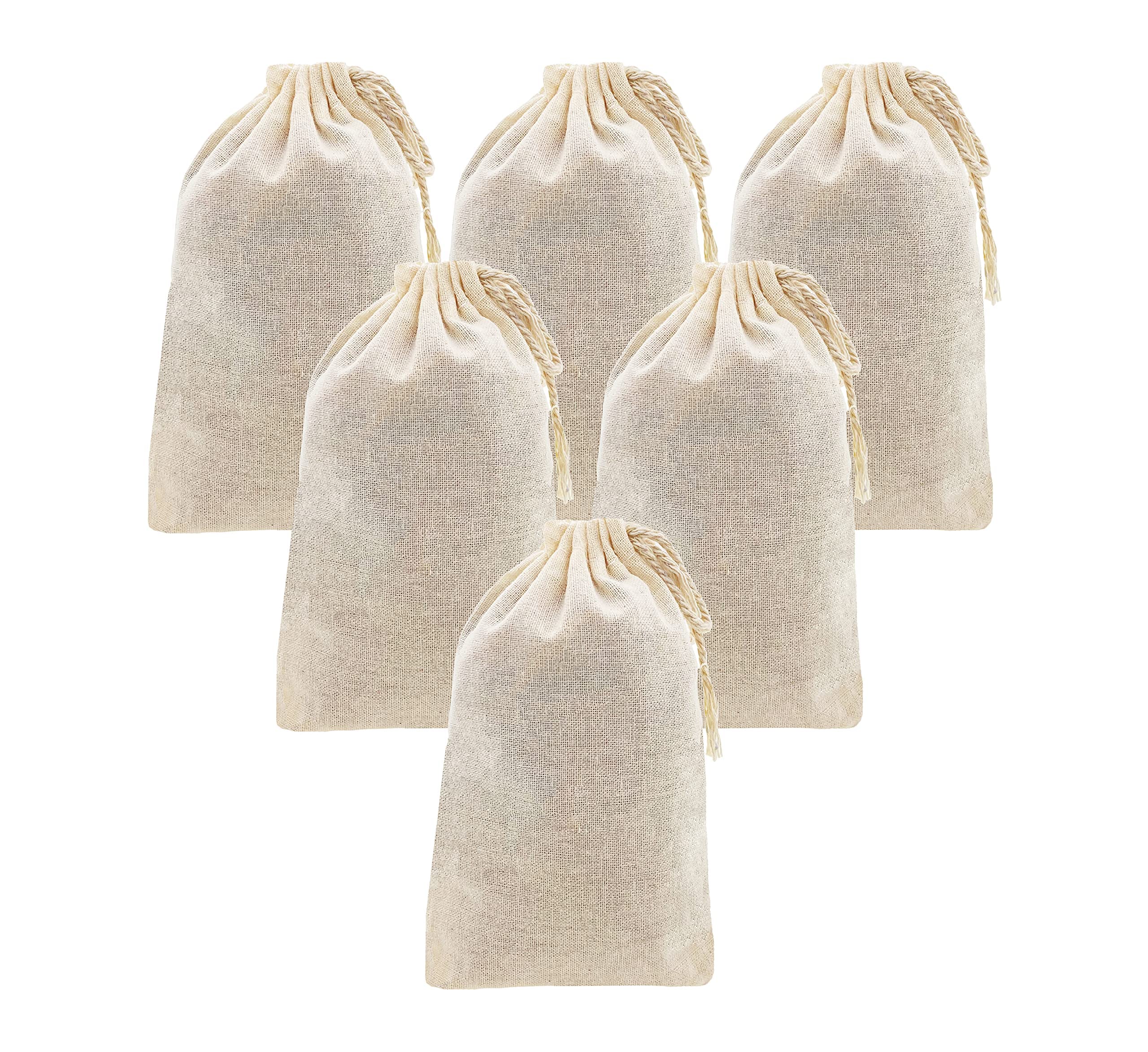 Mandala Crafts 100% Cotton Muslin Drawstring Bags 3x4 Inches - Natural Fabric Pouches for Jewelry, Spices, Wedding Favors, Party Treats & DIY Crafts - Reusable Cloth Gift Bags with Eco-Friendly Drawstrings - Perfect for Aromatherapy, Herbal Sachets and Small Item Storage