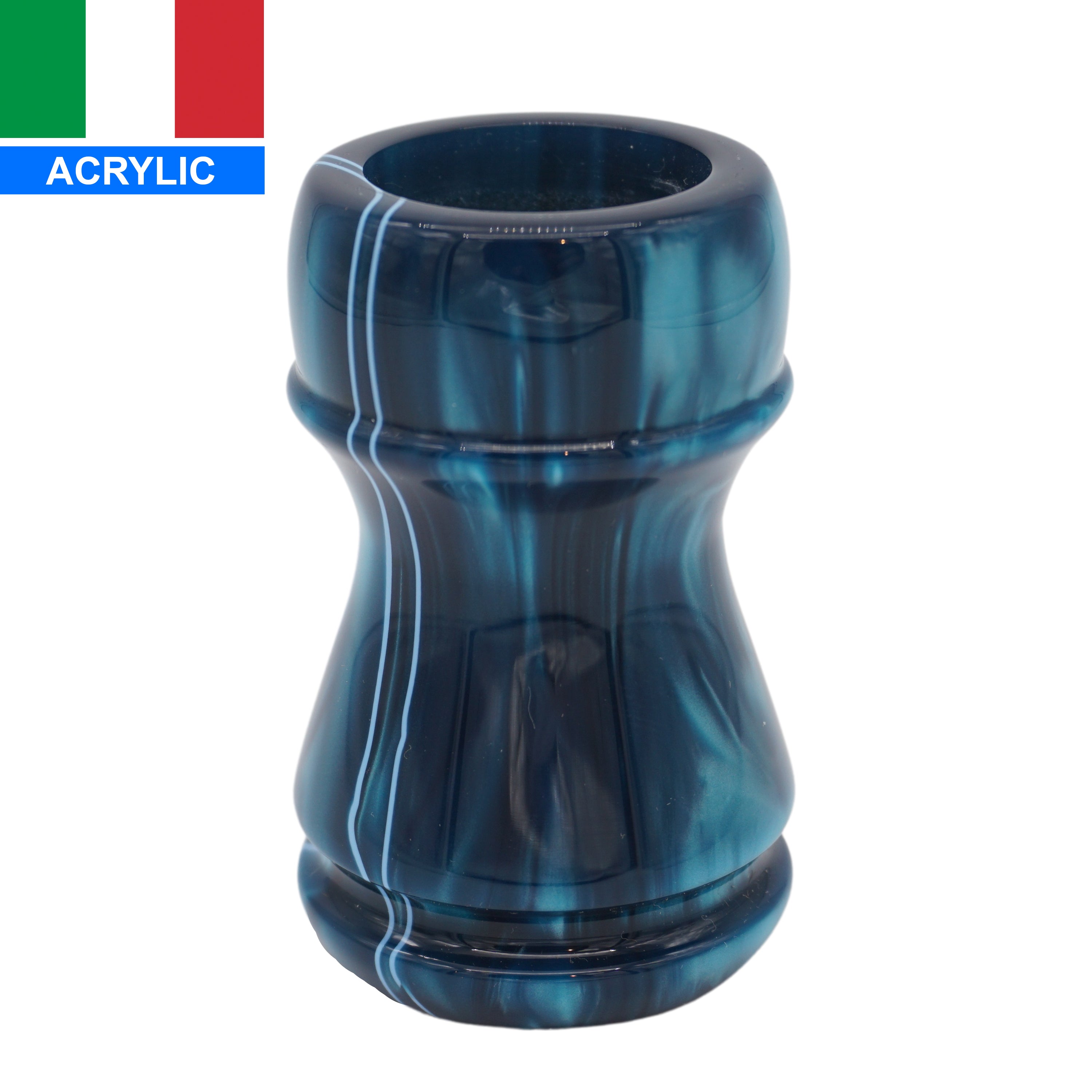 Premium Ocean Waves Handcrafted Shaving Brush Handle - Fits 24mm & 26mm Knots - Perfect for Wet Shaving & Grooming Gifts for Men