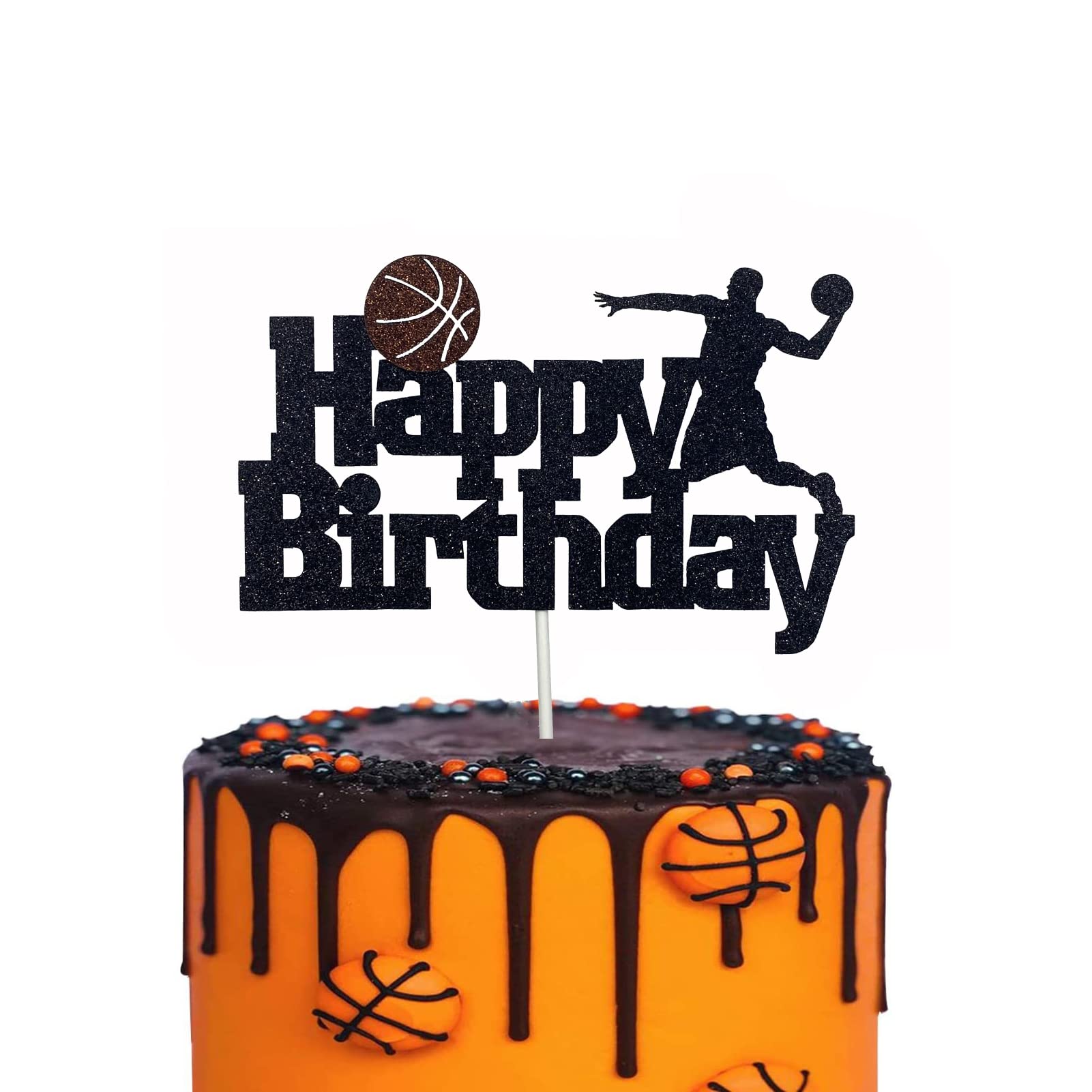 Basketball Birthday Cake Topper for Boys & Men - Sports Themed Party Decorations - Perfect for Basketball Lover's Birthday Cakes, Cupcakes & Desserts