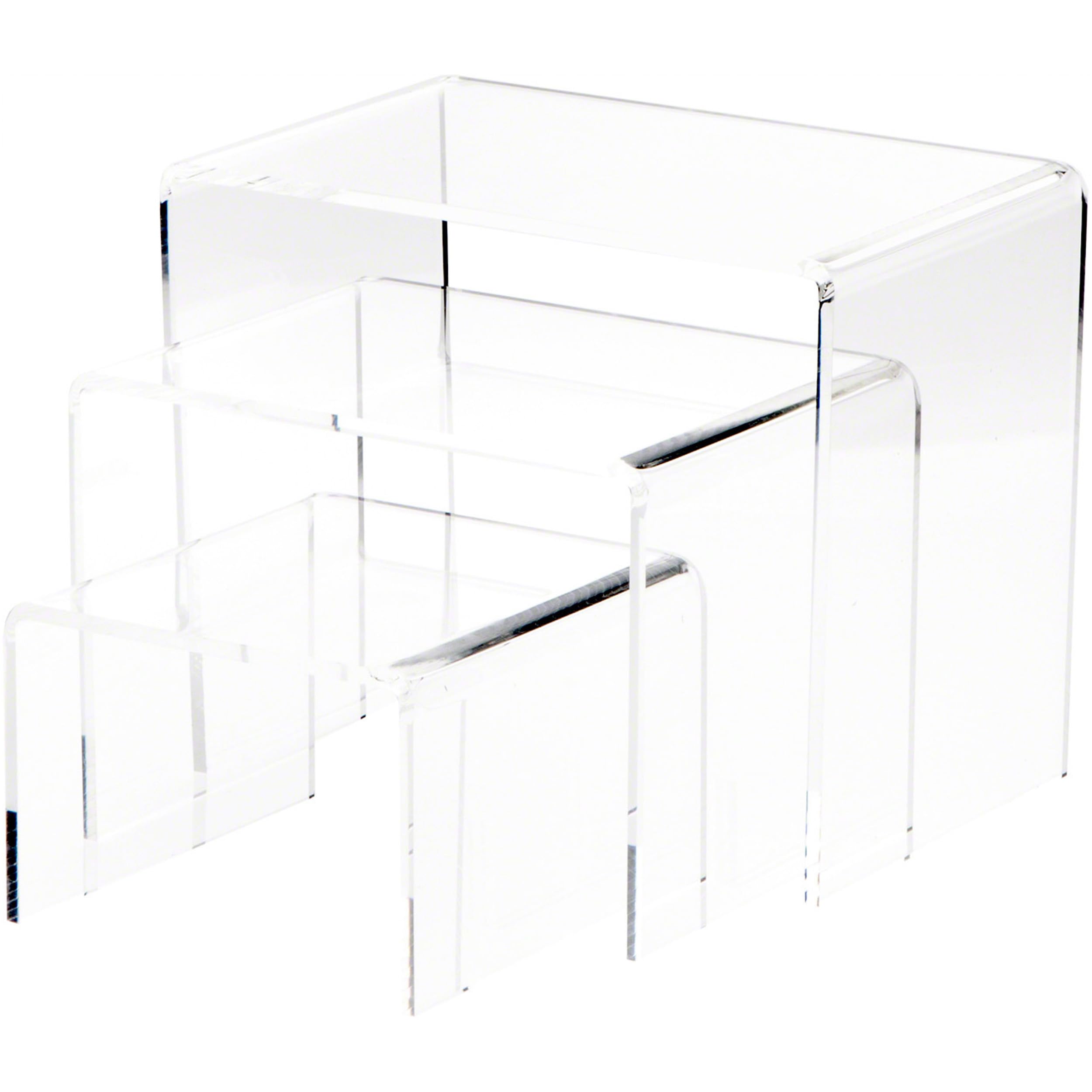 Clear Acrylic Rectangular Display Risers - 6