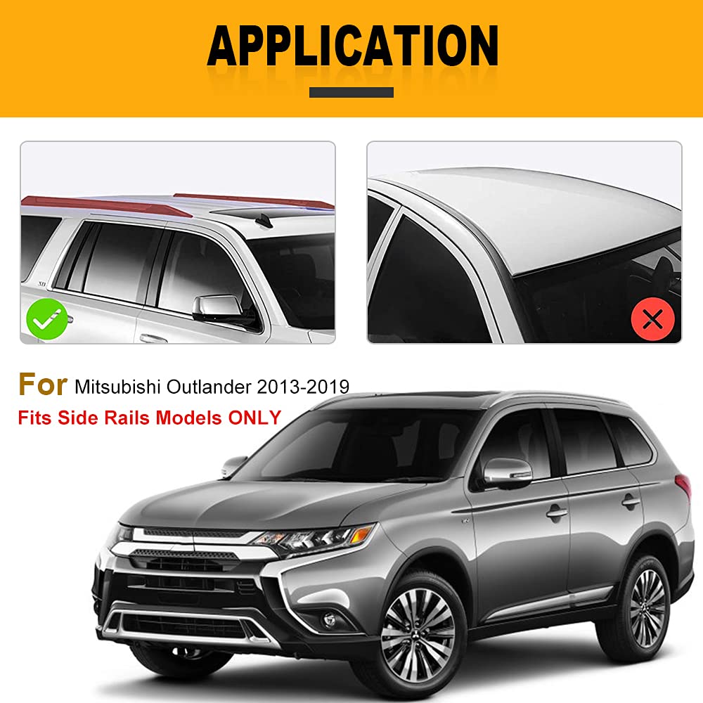 OCPTY Adjustable Roof Rack Cross Bars for Mitsubishi Outlander 2013-2021 - Universal Cargo Carrier with 3-5cm Adjustment Range (Requires Factory Side Rails) | Perfect for Camping, Road Trips & Outdoor Adventures