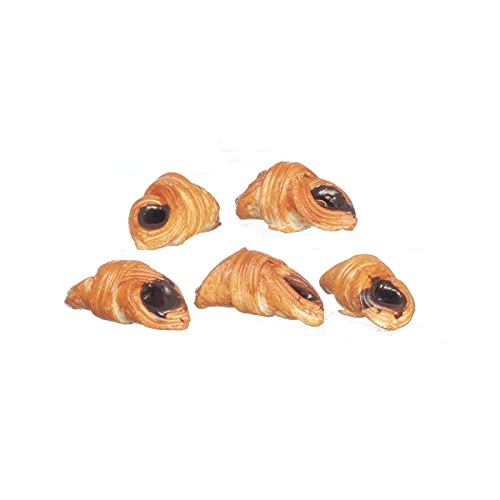 Bulk Chocolate Danish Pastries - Miniature Doll House Food - Perfect for Dollhouse Scenes, Miniature Displays & Baking Decorations